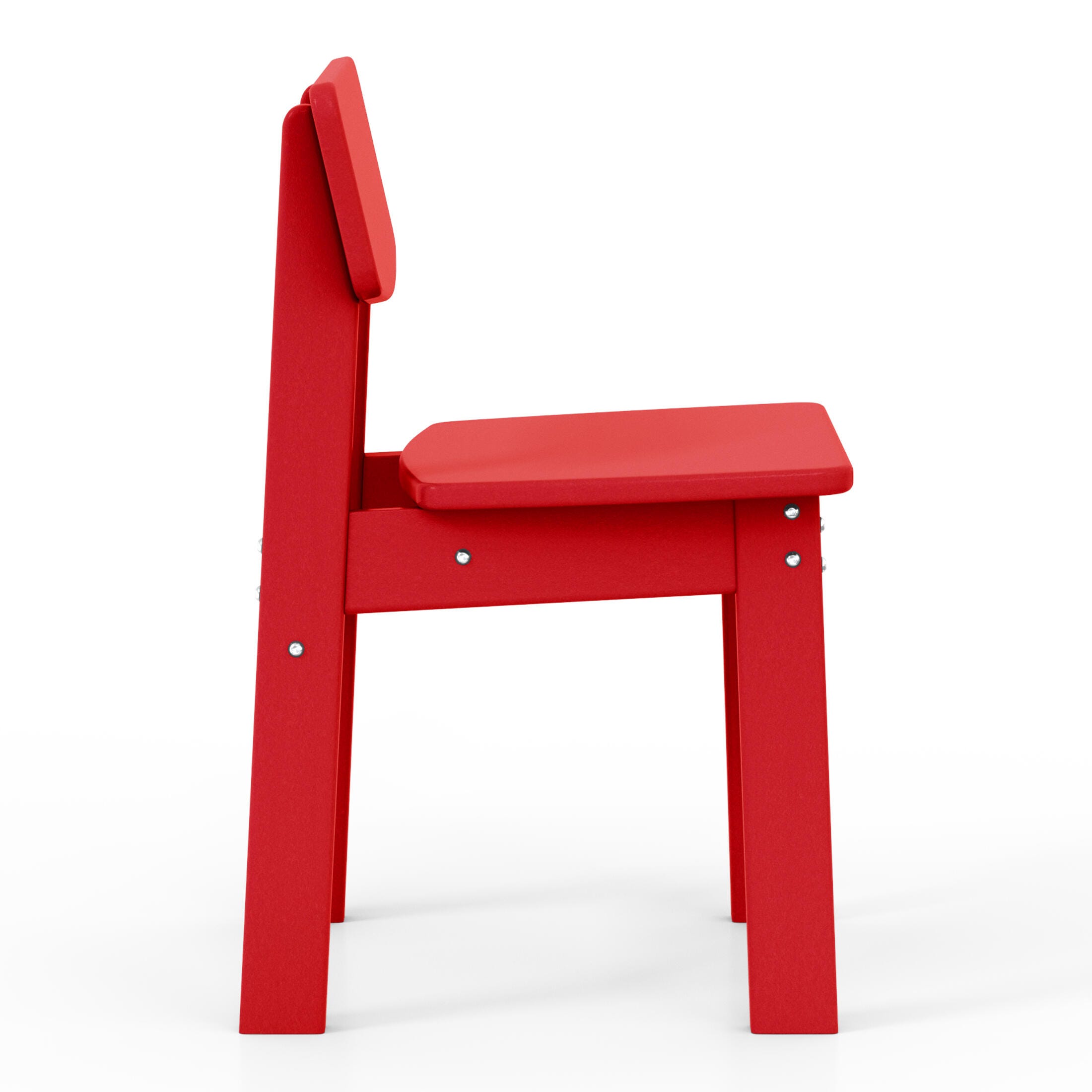 Westin Furniture Modern Mini Outdoor Dining Chair (Set of 2), Red, large