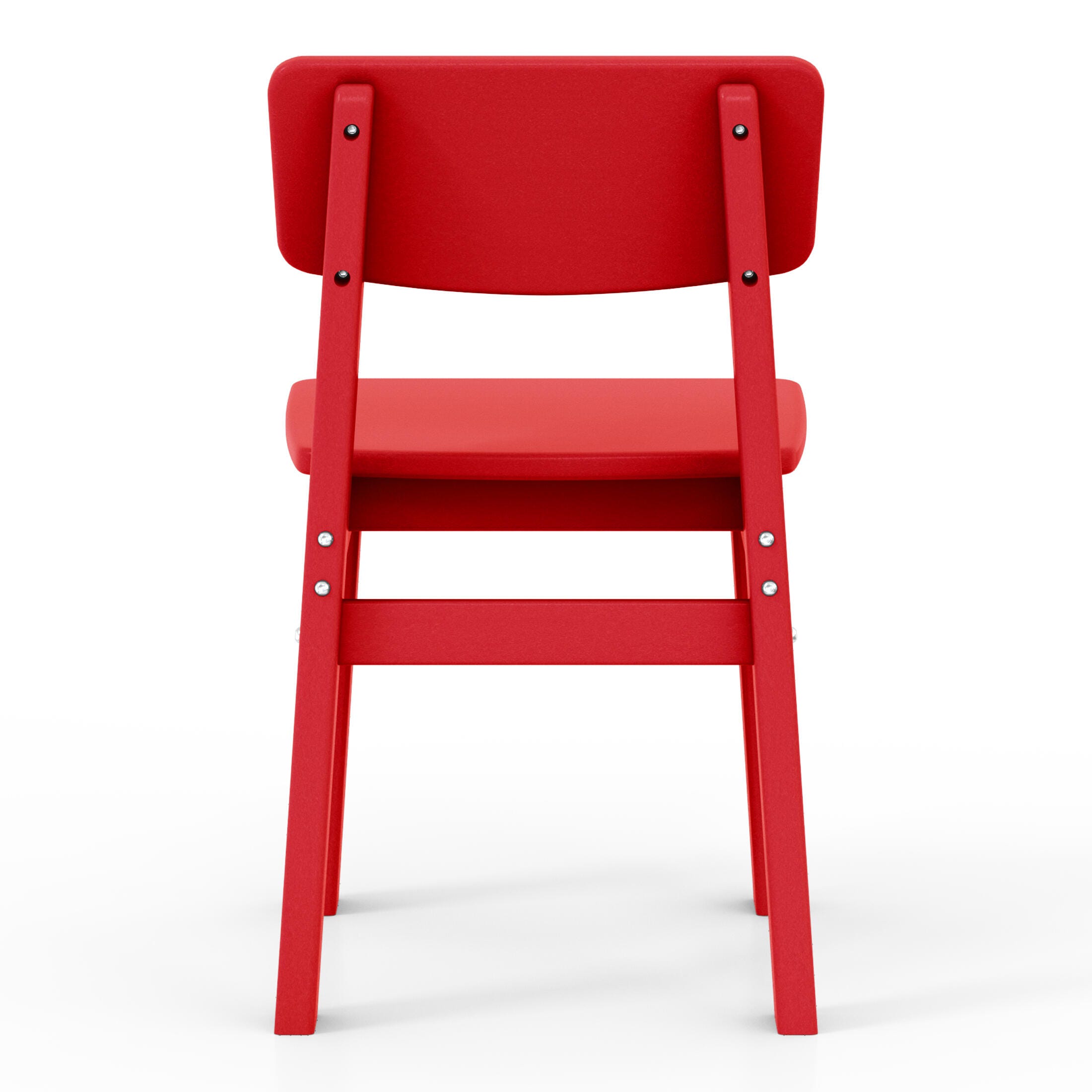 Westin Furniture Modern Mini Outdoor Dining Chair (Set of 2), Red, large