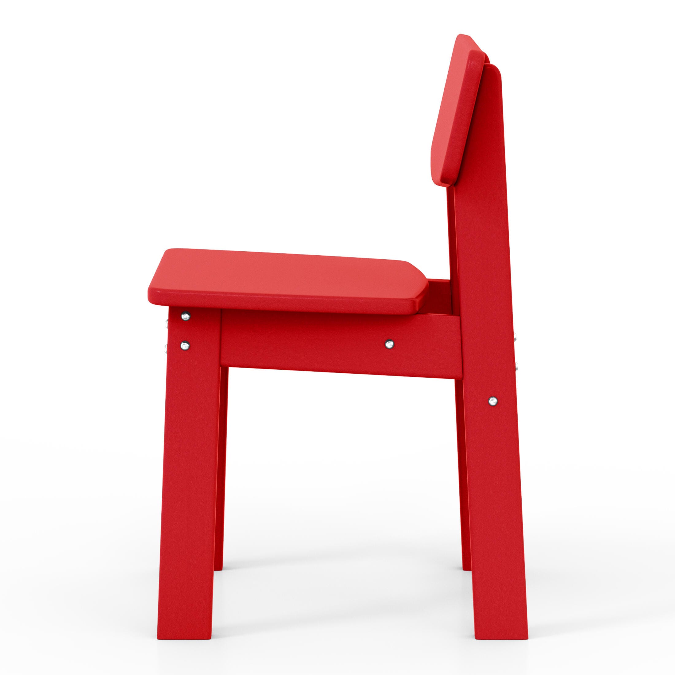 Westin Furniture Modern Mini Outdoor Dining Chair (Set of 2), Red, large