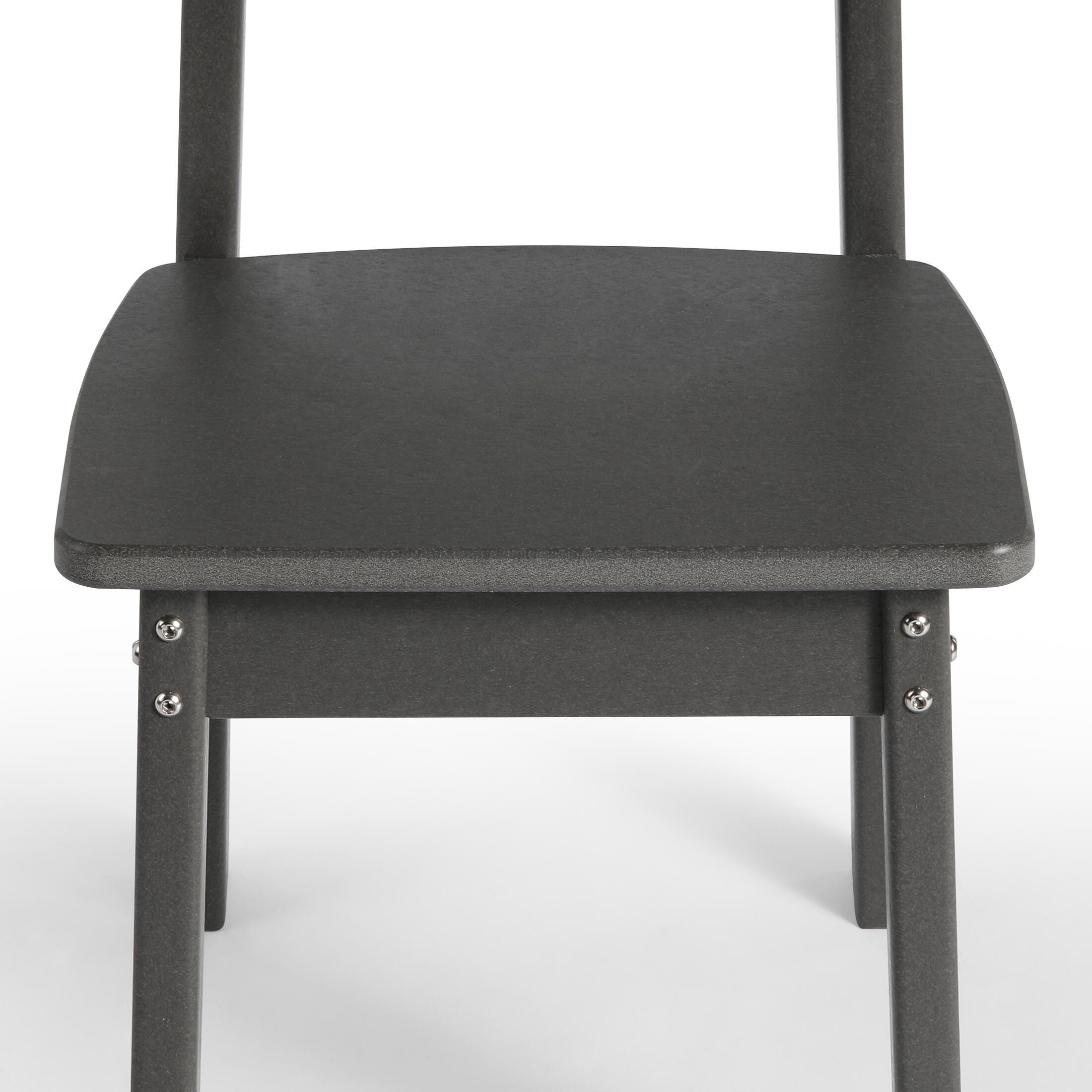 Westin Furniture Modern Mini Outdoor Dining Chair (Set of 2), Gray, large