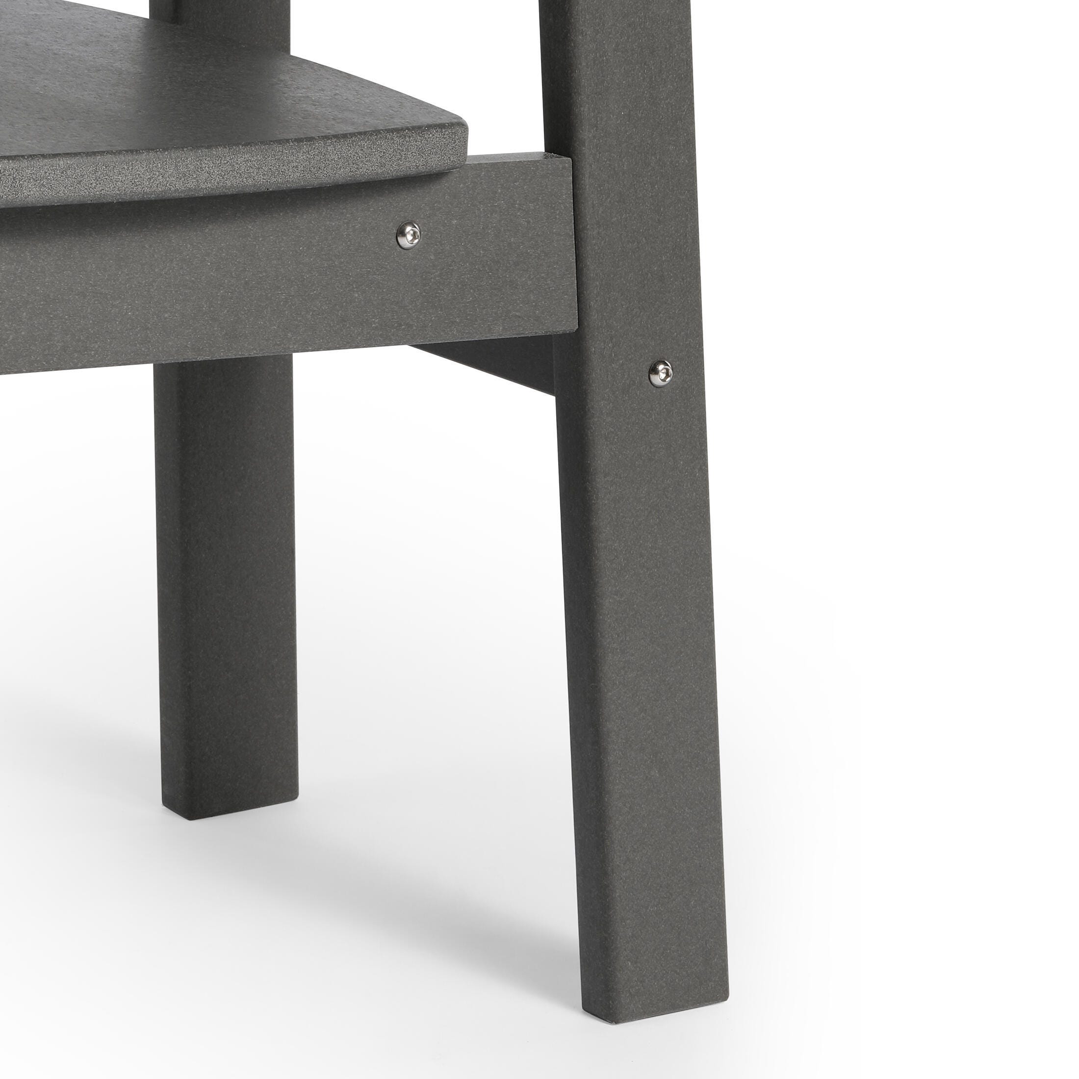Westin Furniture Modern Mini Outdoor Dining Chair (Set of 2), Gray, large
