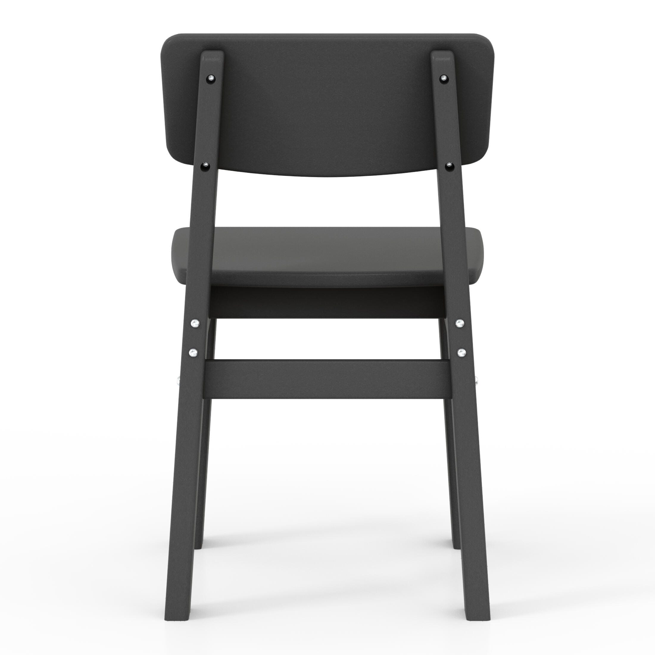 Westin Furniture Modern Mini Outdoor Dining Chair (Set of 2), Gray, large