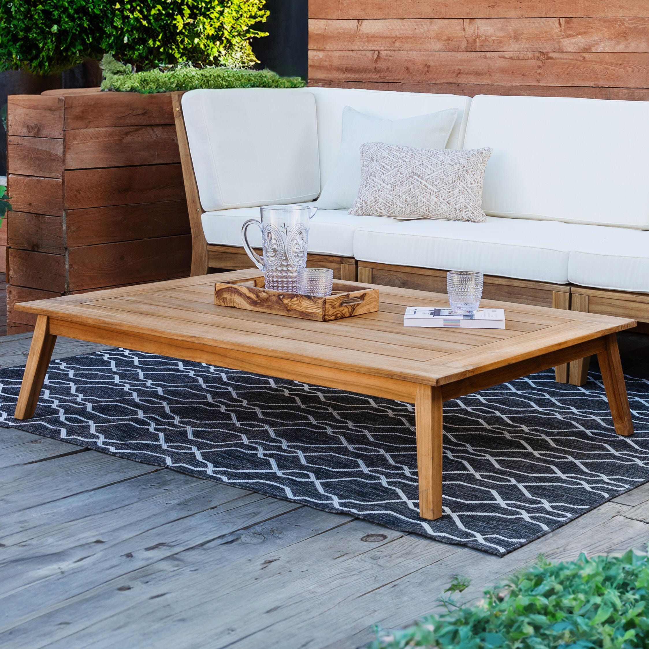 Linon Colette Outdoor Coffee Table, , large