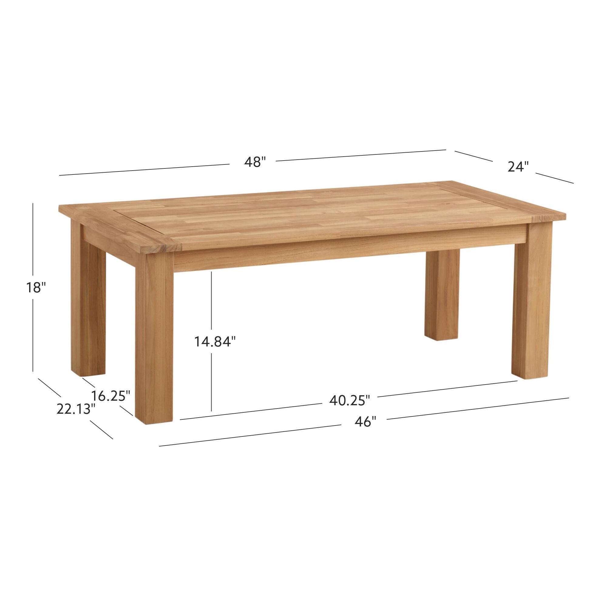 Linon Cary Outdoor Coffee Table, , large