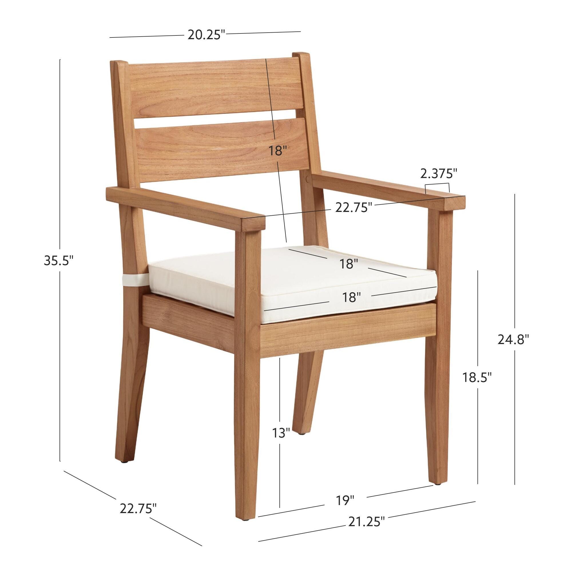 Linon Cary Outdoor Arm Chair, , large