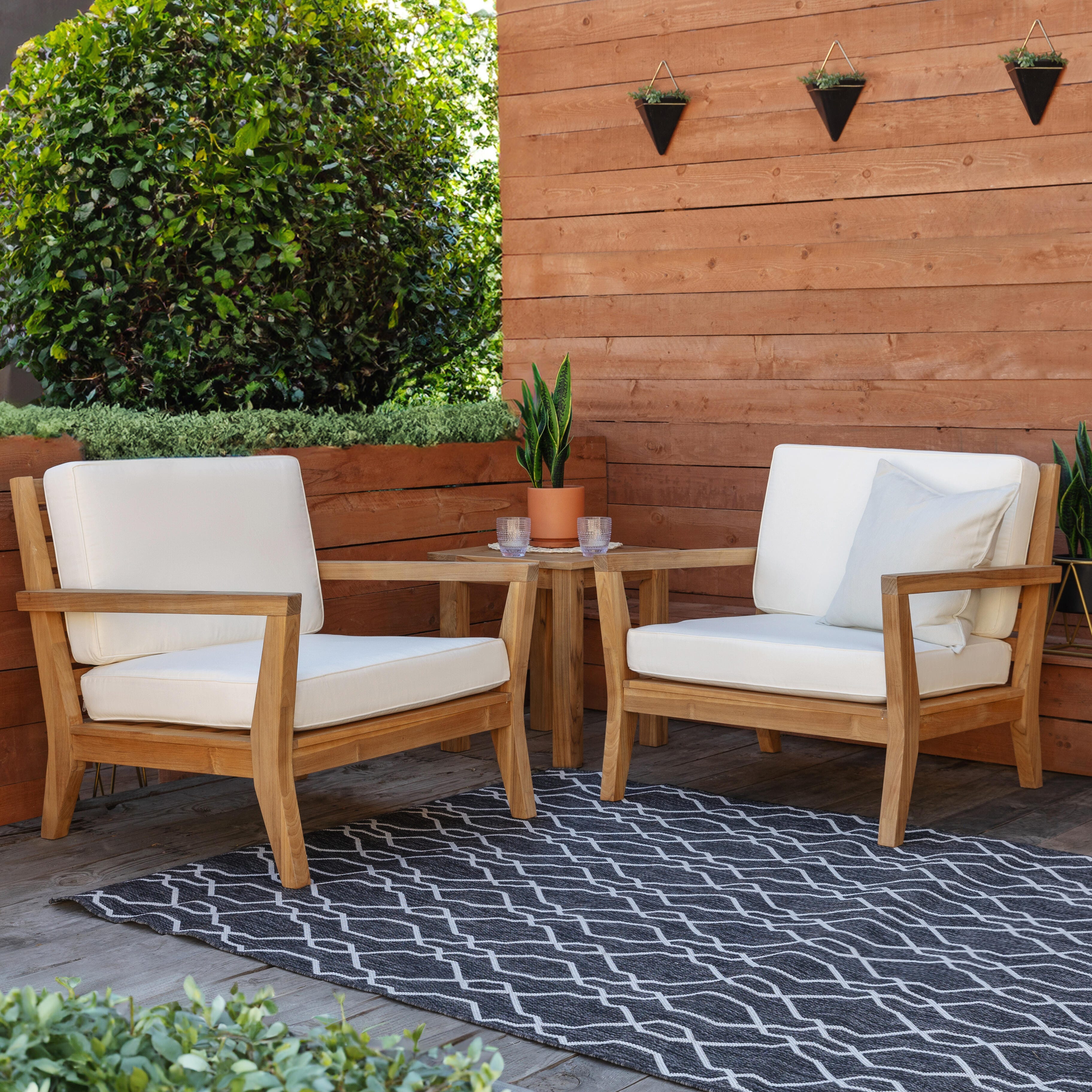 Linon Cary Outdoor Arm Chair With Cushions, , large