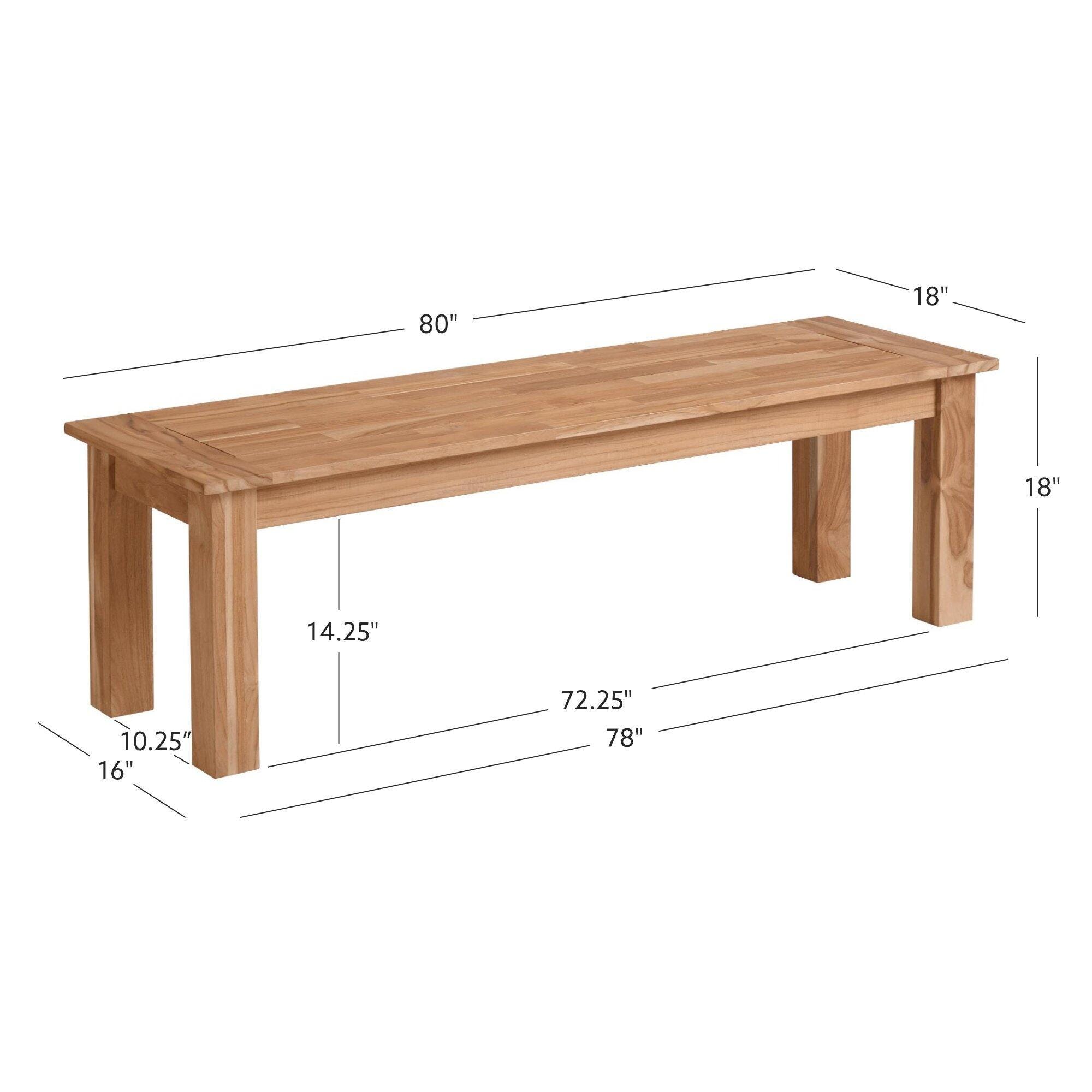 Linon Cary Outdoor Bench, , large