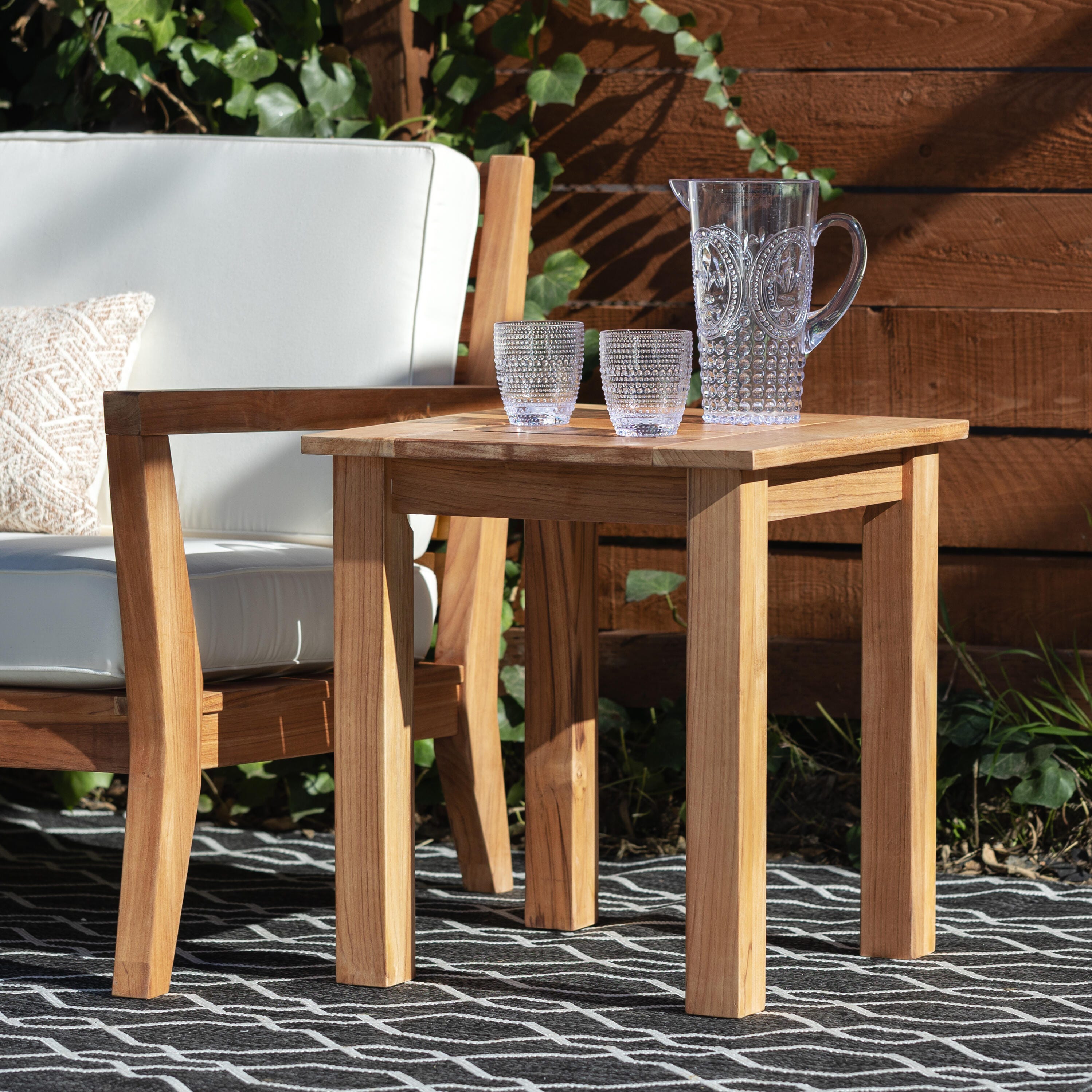 Linon Cary Outdoor Side Table, , large