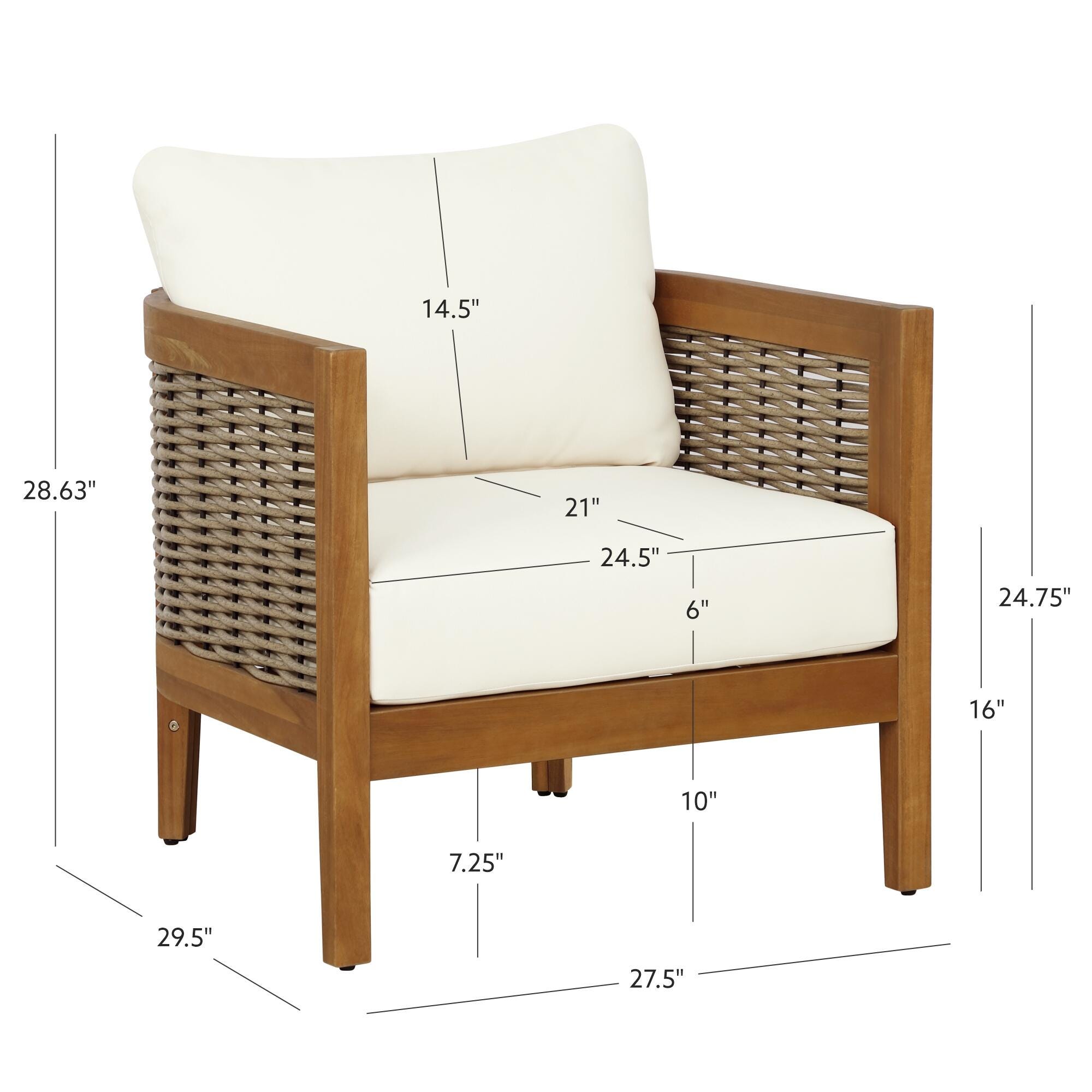 Linon Outdoor Club Chair, , large