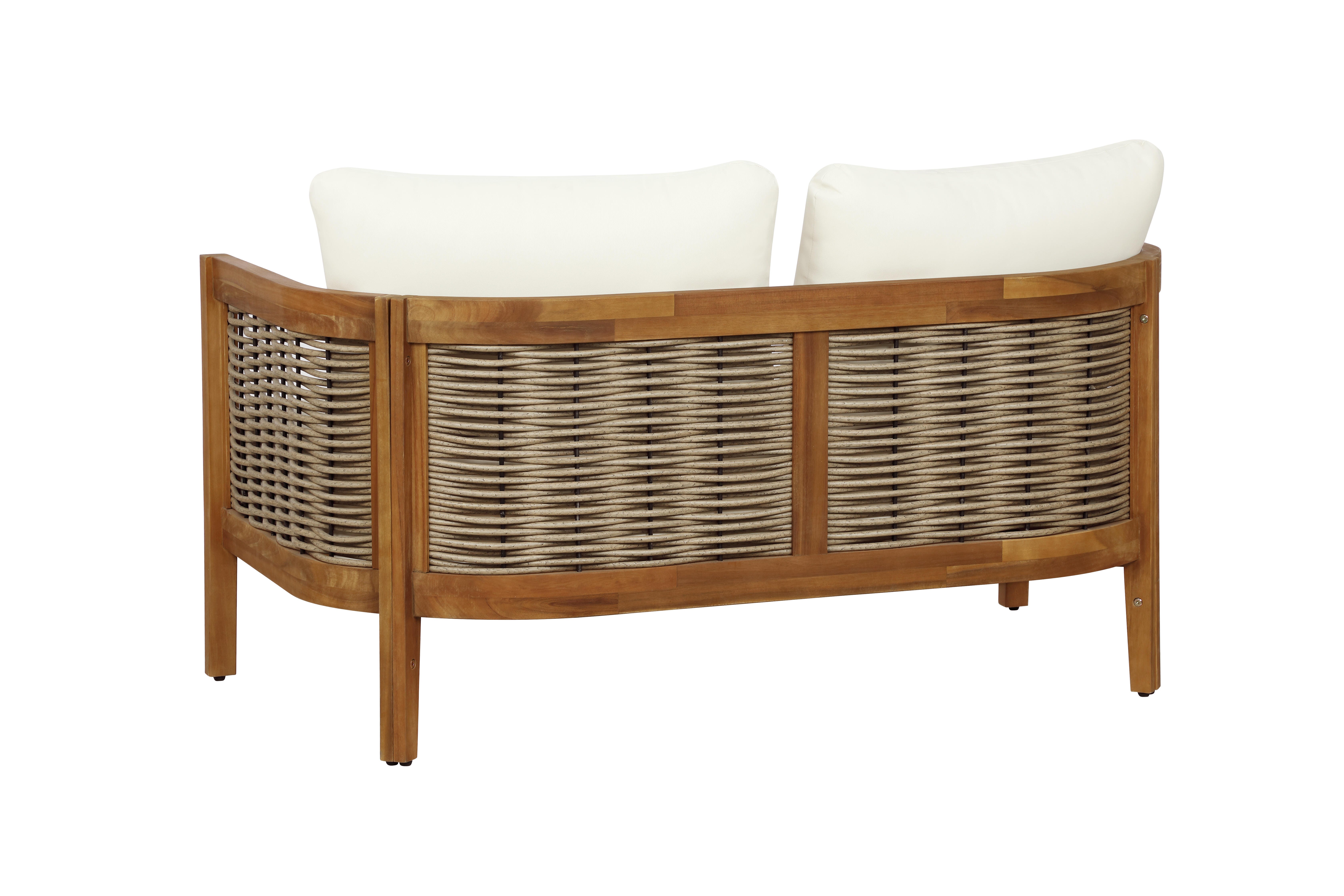 Linon Outdoor Loveseat and Table, , large