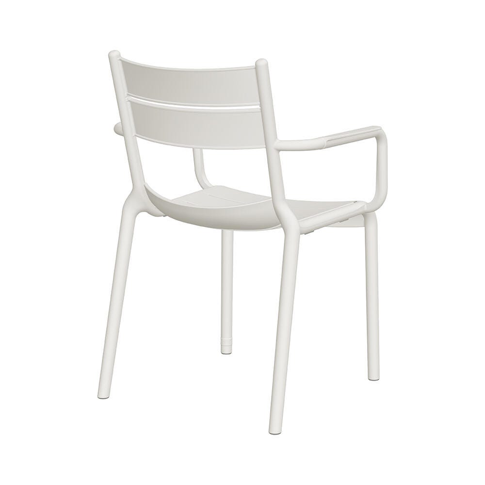Lagoon Naples Outdoor Dining Arm Chair (Set of 2), White, large