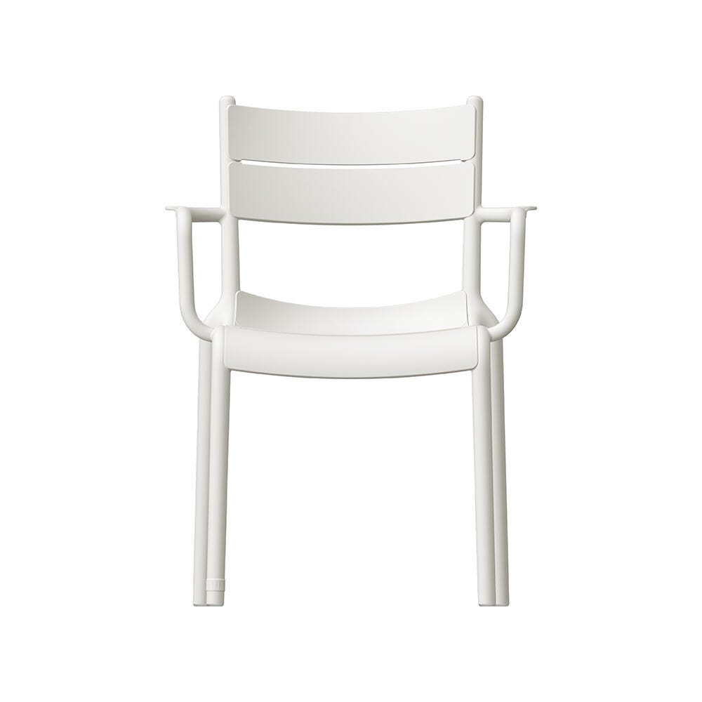 Lagoon Naples Outdoor Dining Arm Chair (Set of 2), White, large