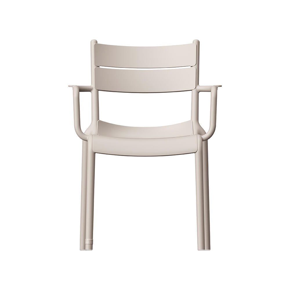Lagoon Naples Outdoor Dining Arm Chair (Set of 2), Taupe, large