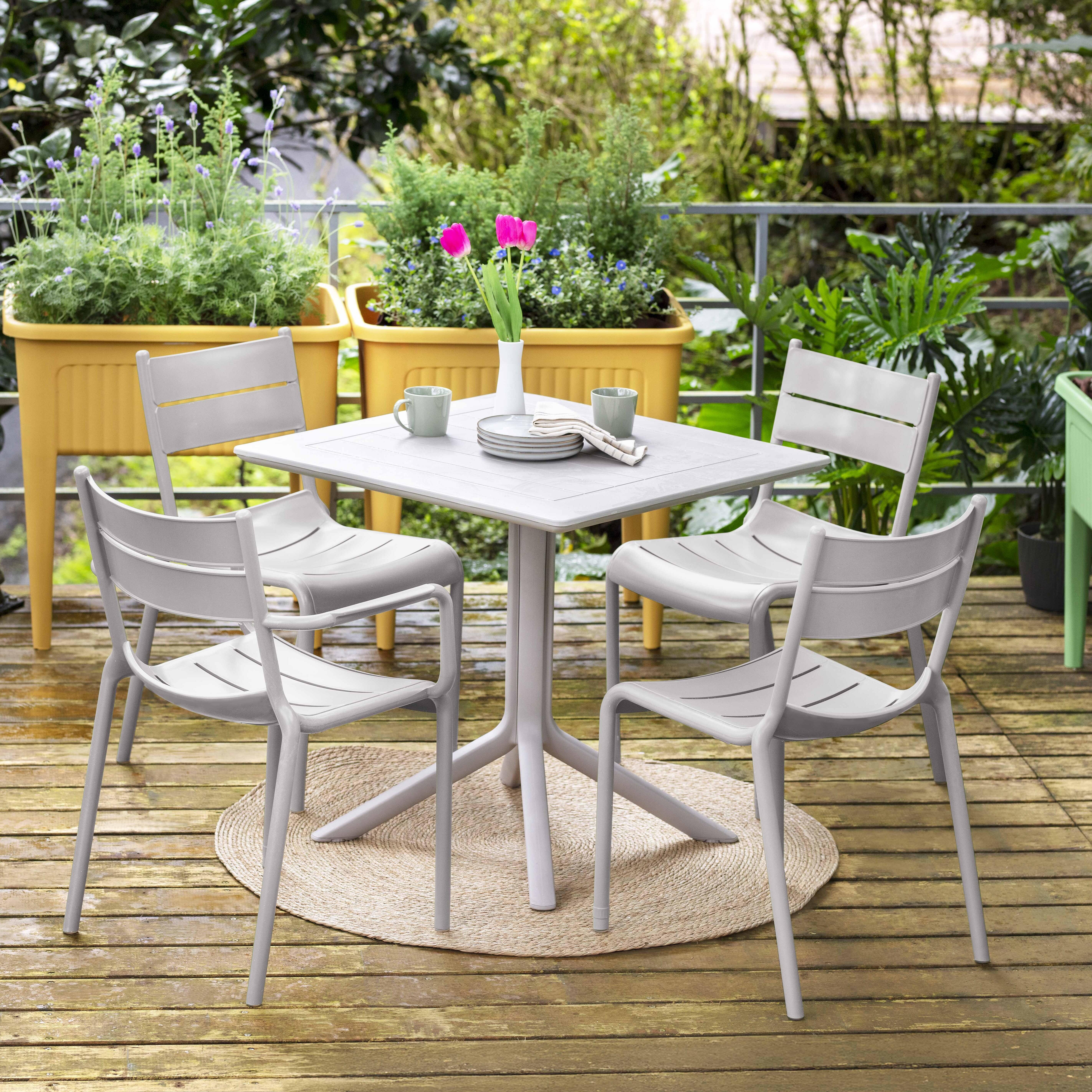 Lagoon Naples Outdoor Dining Arm Chair (Set of 2), Taupe, large