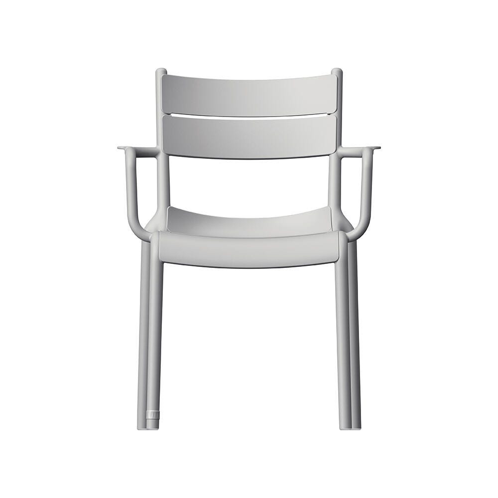 Lagoon Naples Outdoor Dining Arm Chair (Set of 2), Cold Gray, large