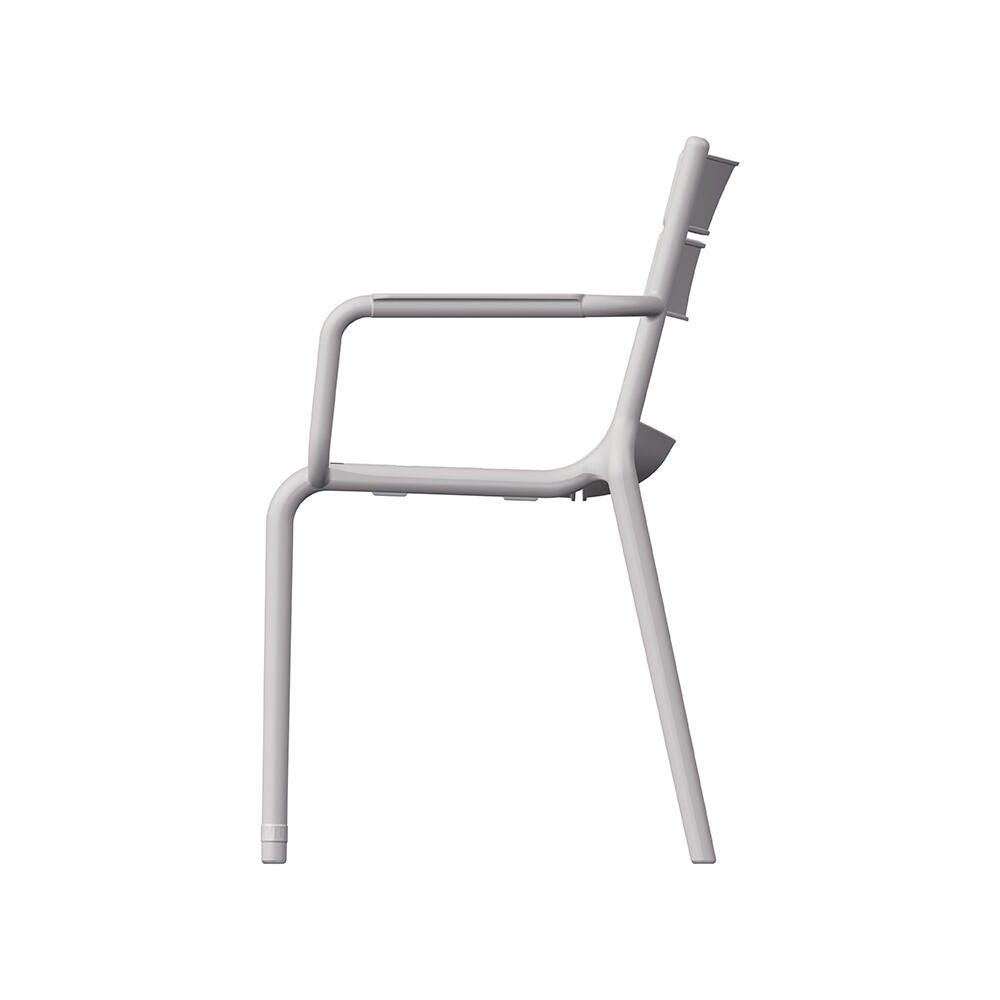 Lagoon Naples Outdoor Dining Arm Chair (Set of 2), Cold Gray, large
