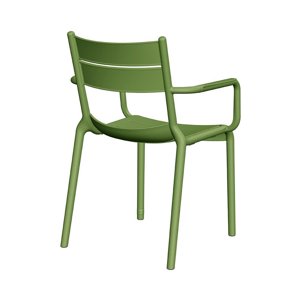 Lagoon Naples Outdoor Dining Arm Chair (Set of 2), Olive Green, large