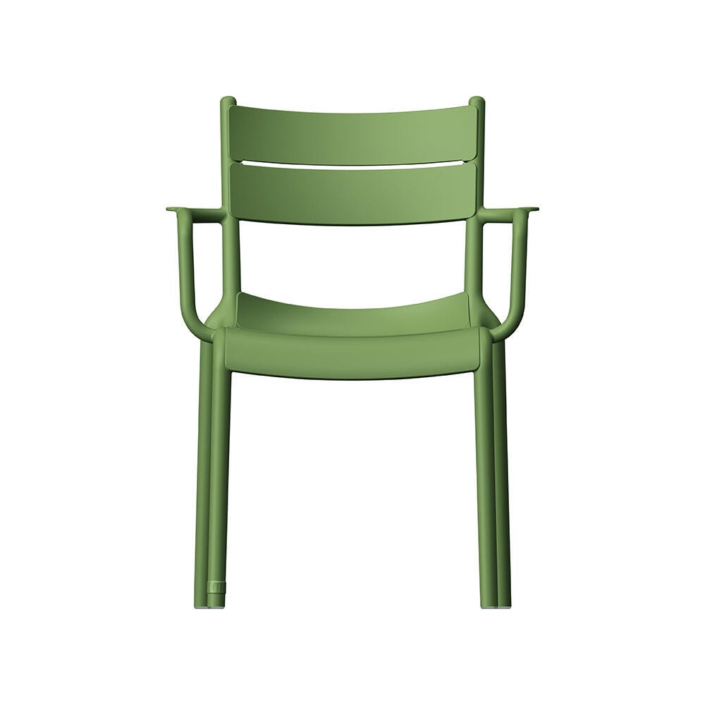 Lagoon Naples Outdoor Dining Arm Chair (Set of 2), Olive Green, large