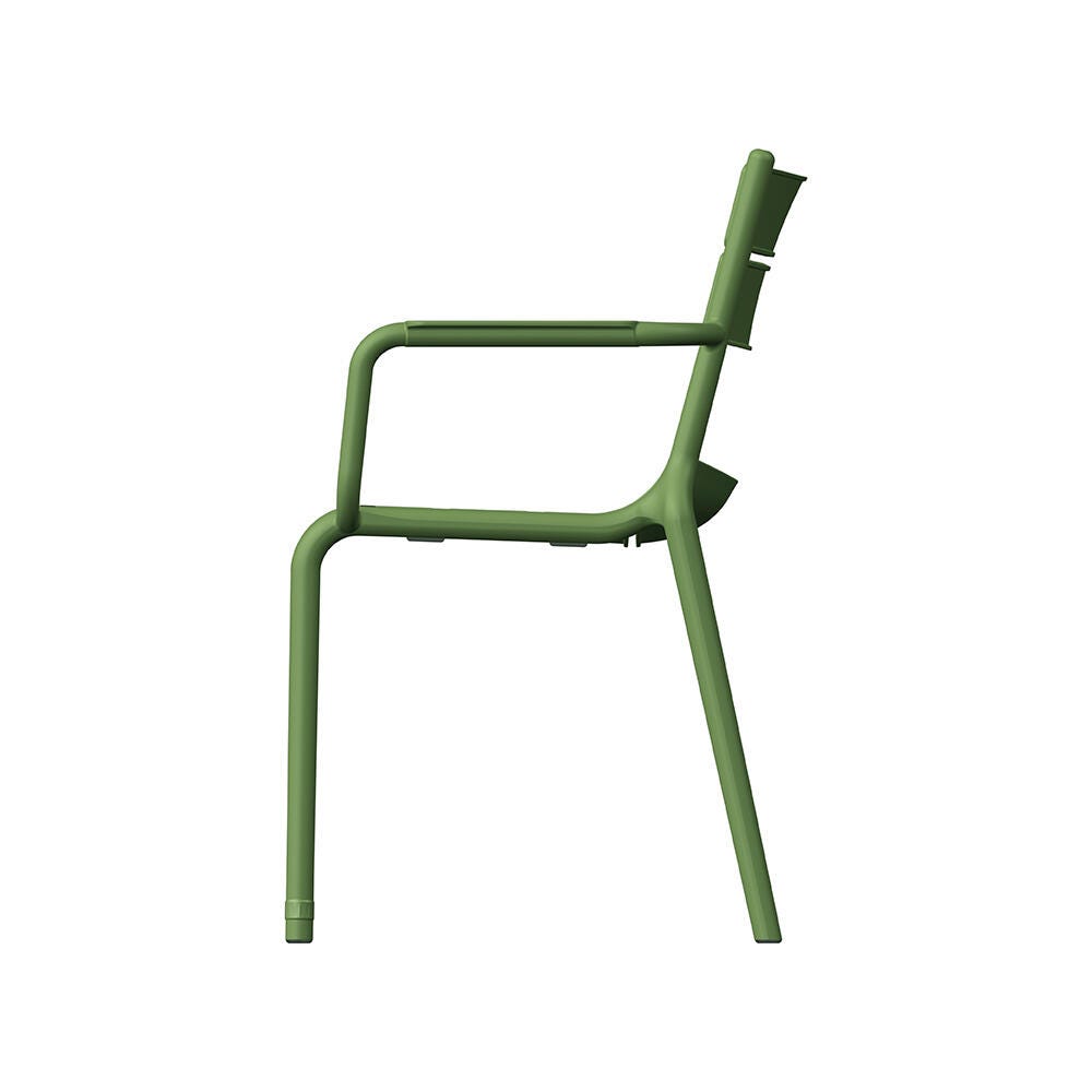 Lagoon Naples Outdoor Dining Arm Chair (Set of 2), Olive Green, large