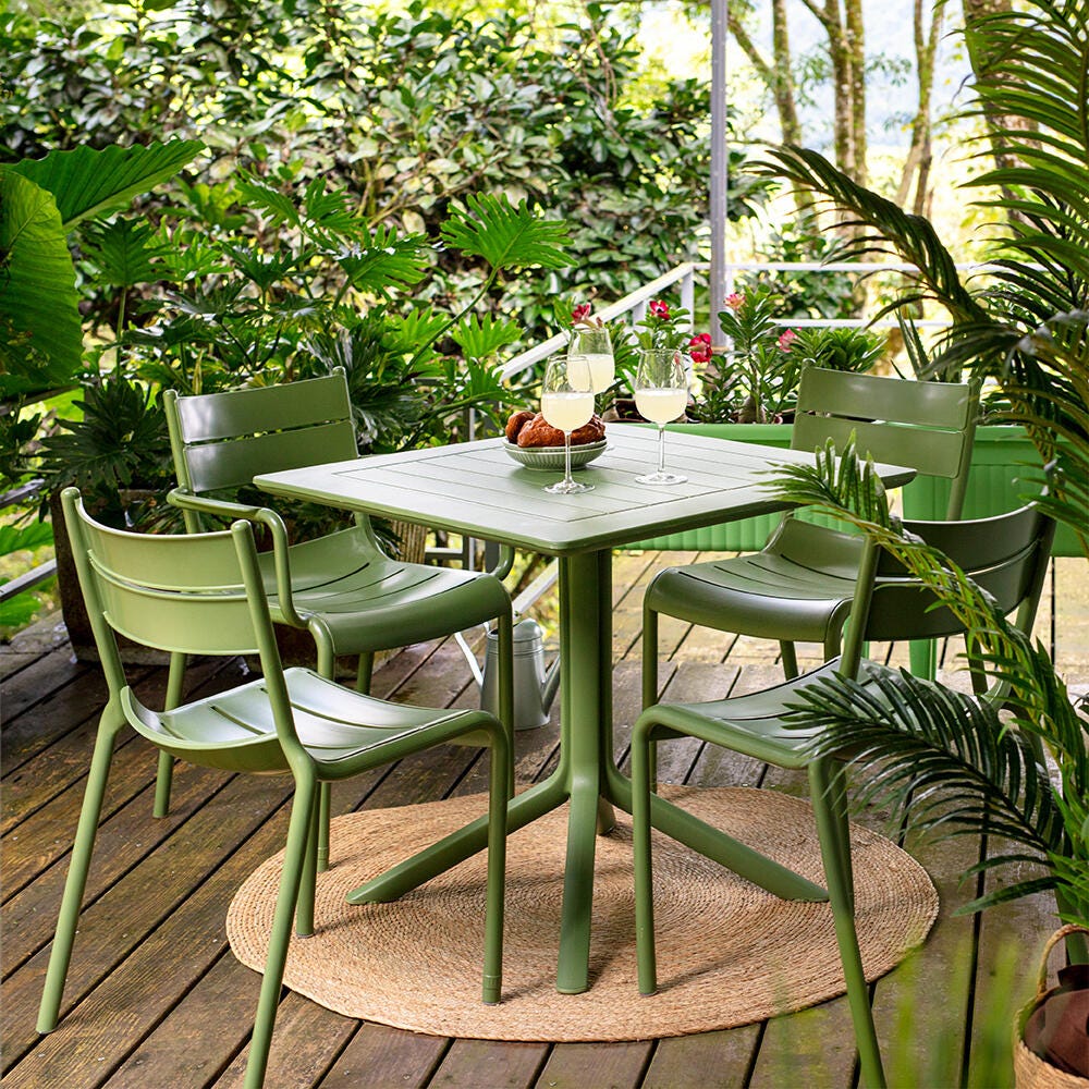 Lagoon Naples Outdoor Dining Chair (Set of 2), Olive Green, large