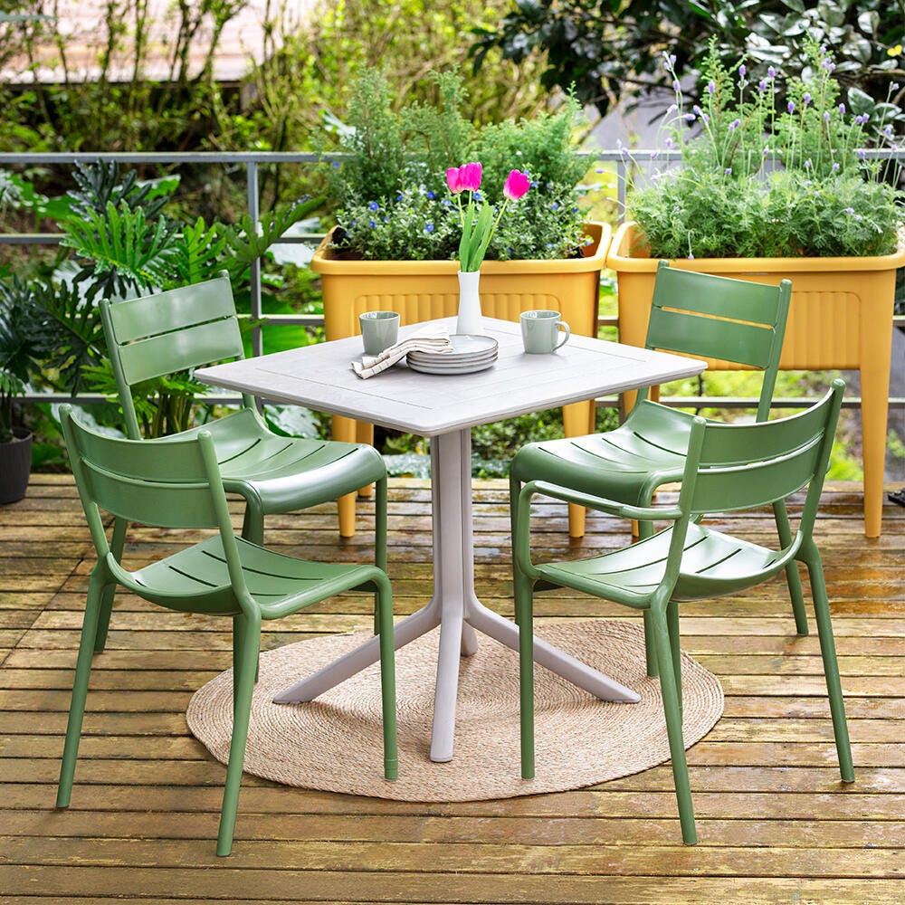 Lagoon Naples Outdoor Dining Chair (Set of 2), Olive Green, large