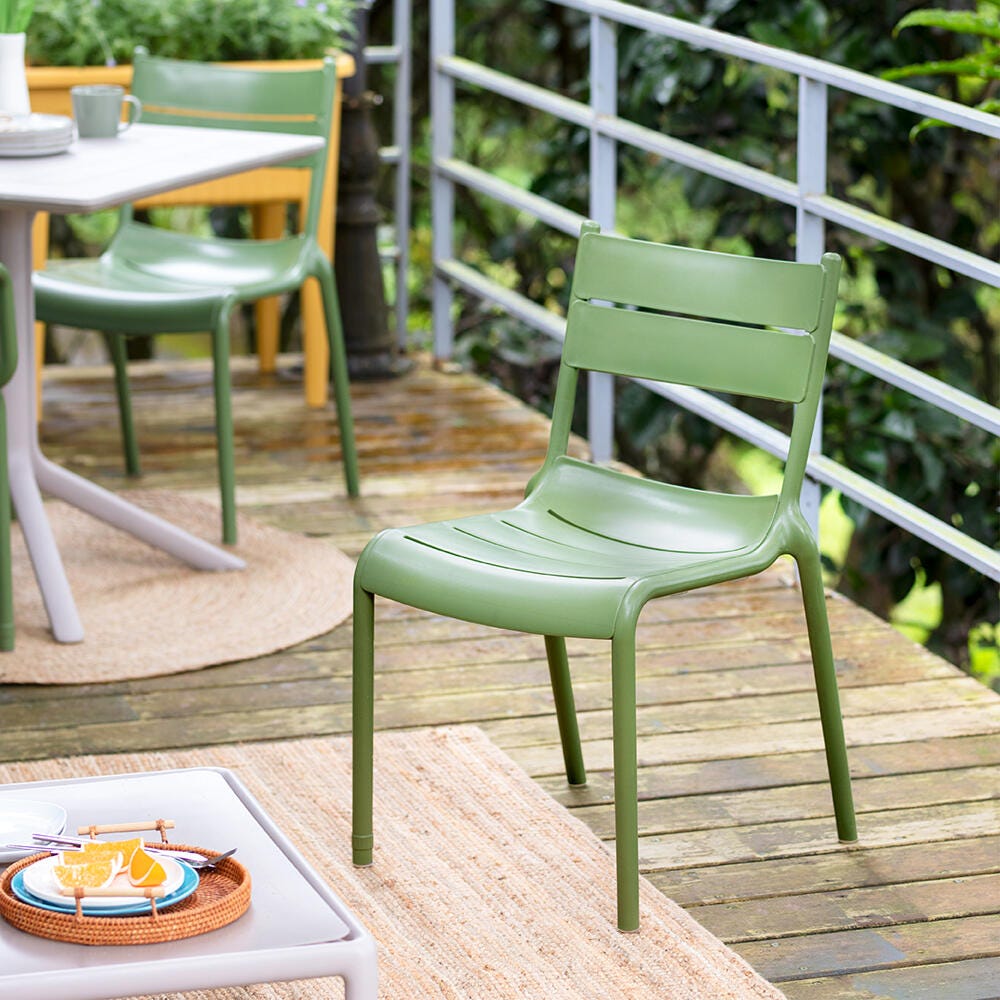 Lagoon Naples Outdoor Dining Chair (Set of 2), Olive Green, large