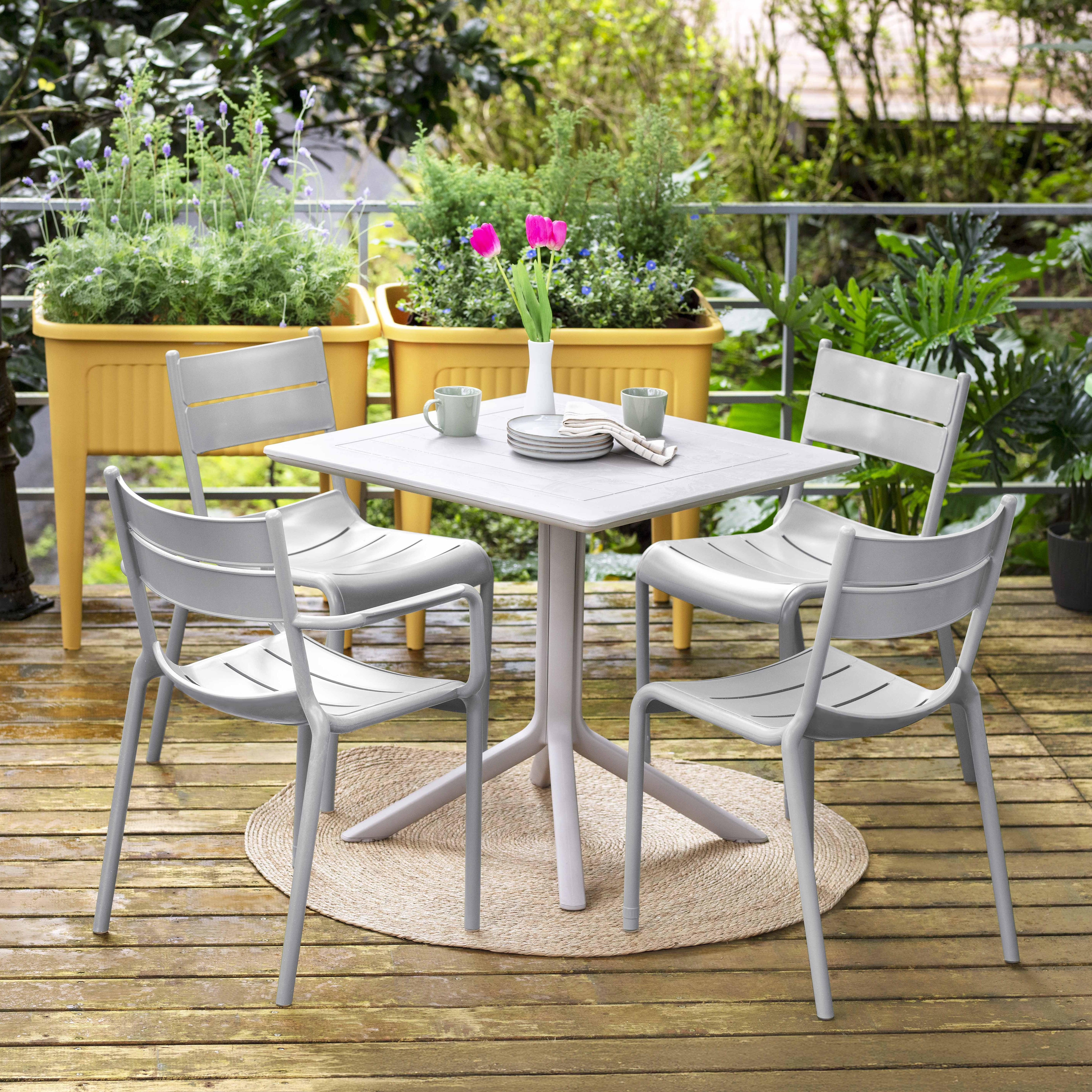 Lagoon Naples Outdoor Dining Chair (Set of 2), Cold Gray, large