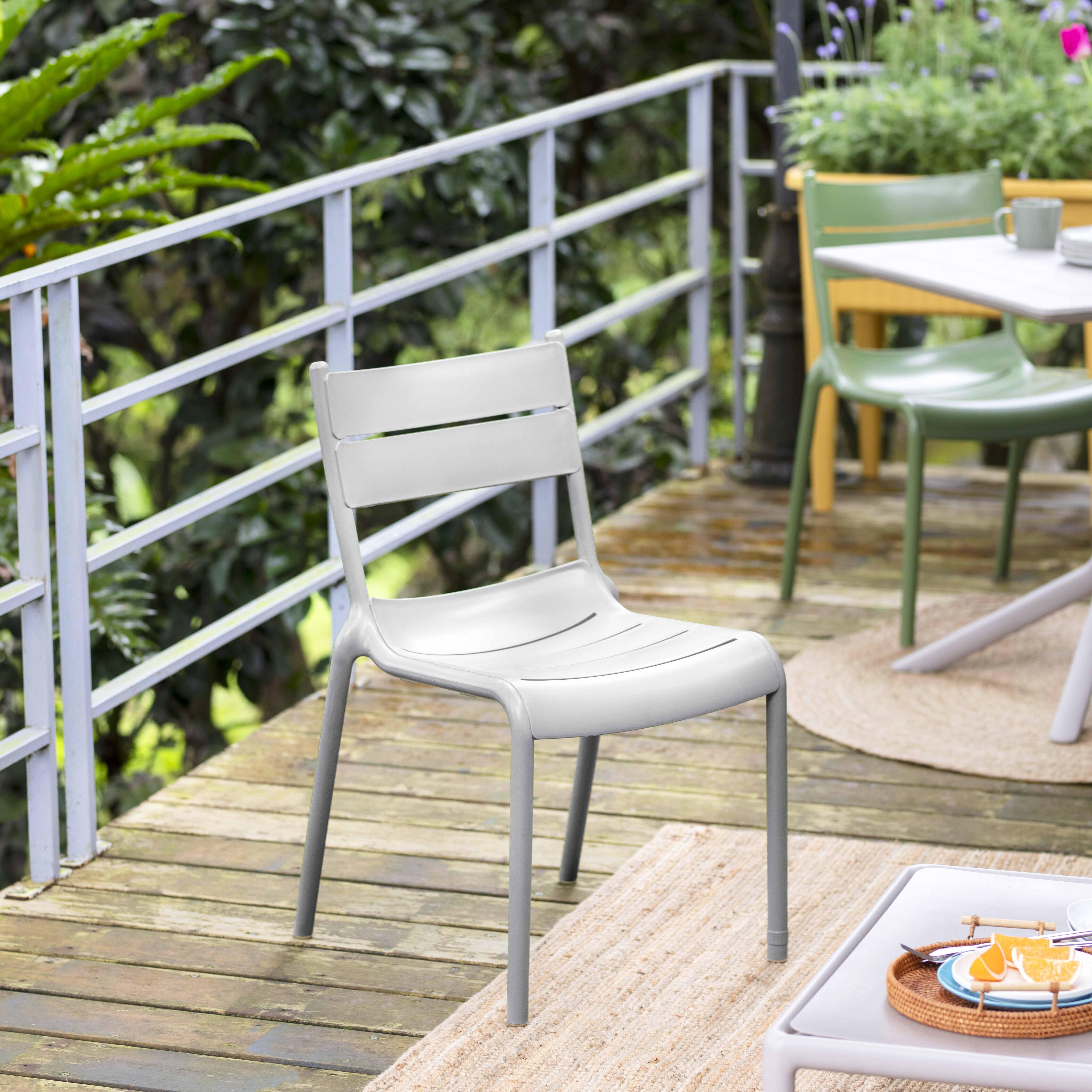 Lagoon Naples Outdoor Dining Chair (Set of 2), Cold Gray, large