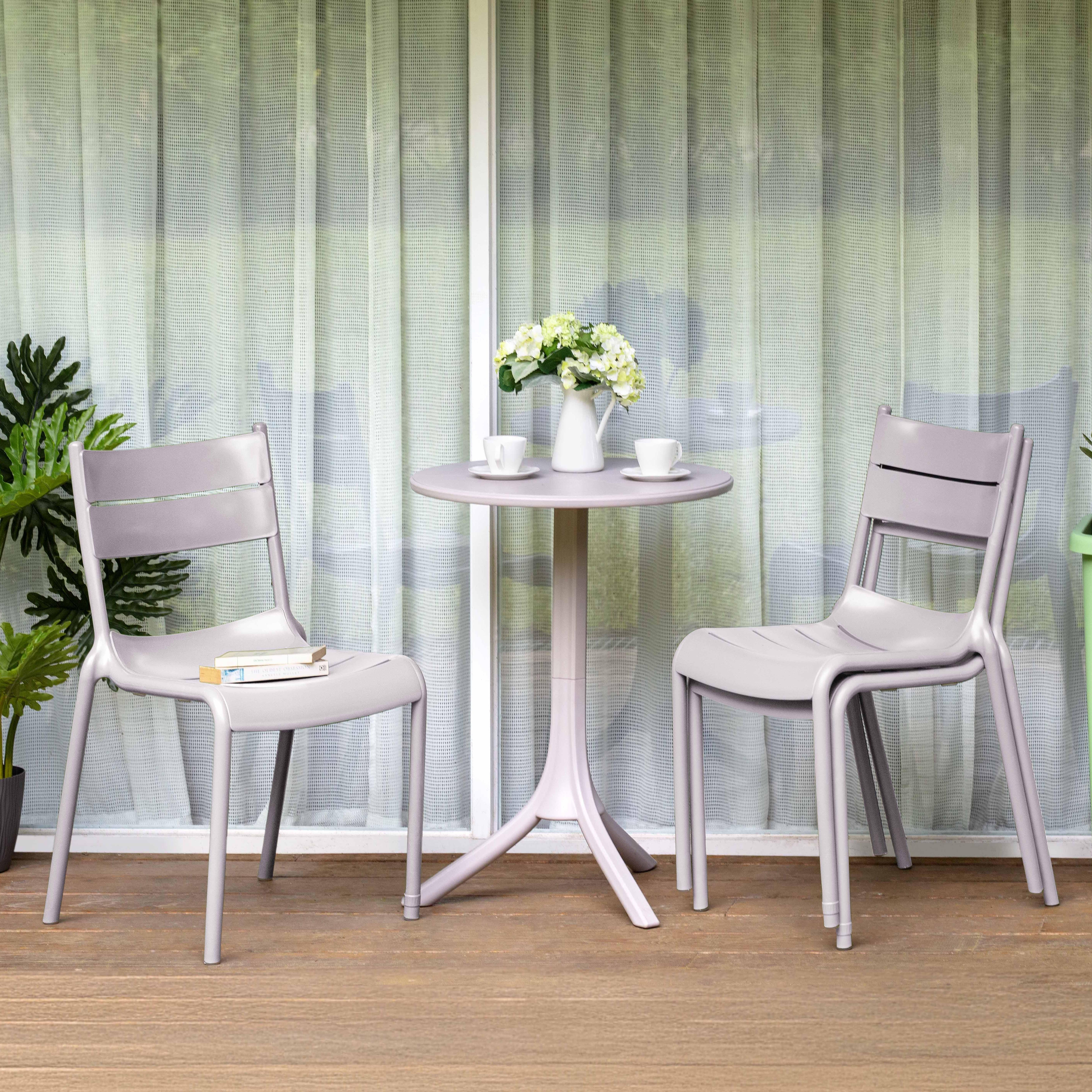 Lagoon Naples Outdoor Dining Chair (Set of 2), Taupe, large