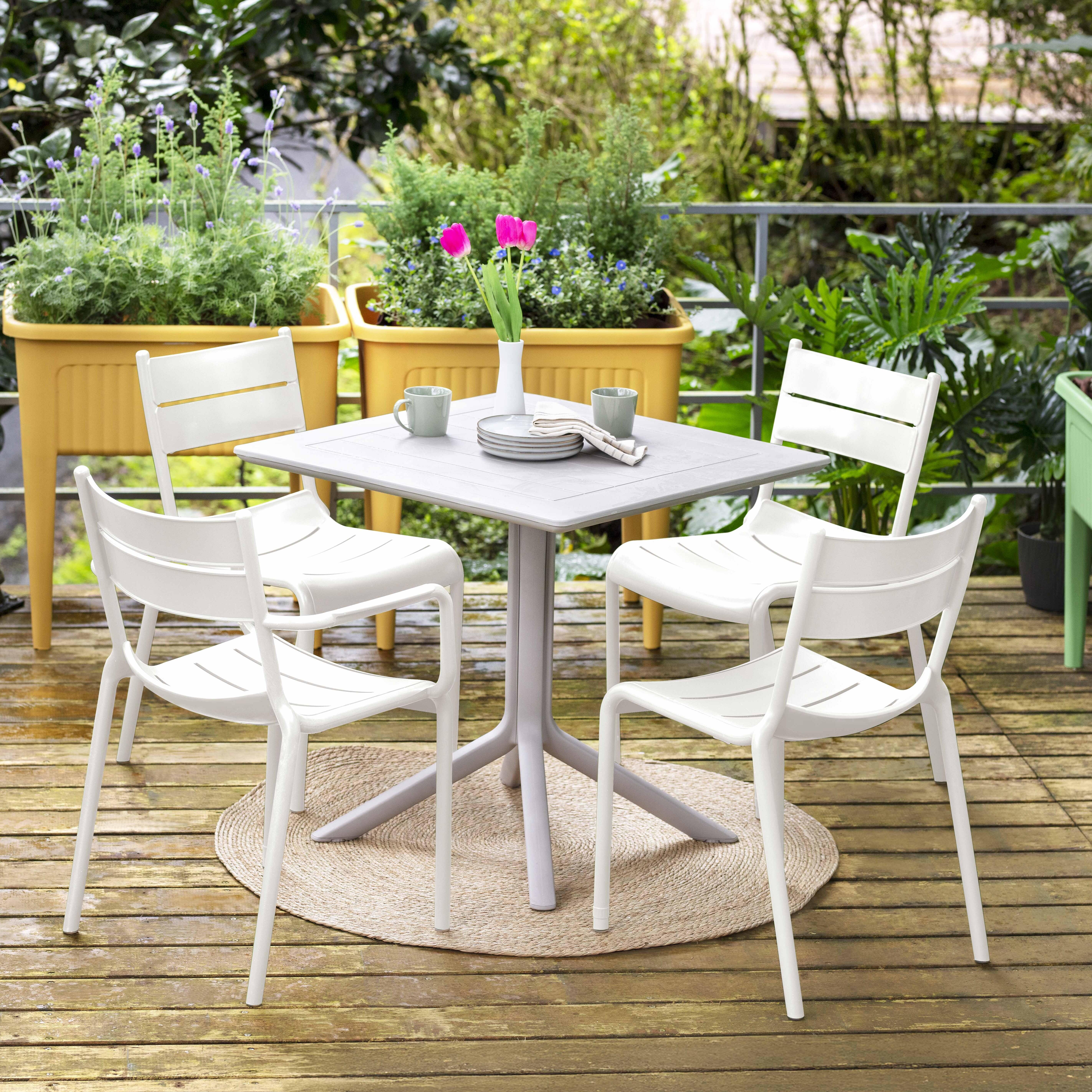 Lagoon Naples Outdoor Dining Chair (Set of 2), White, large