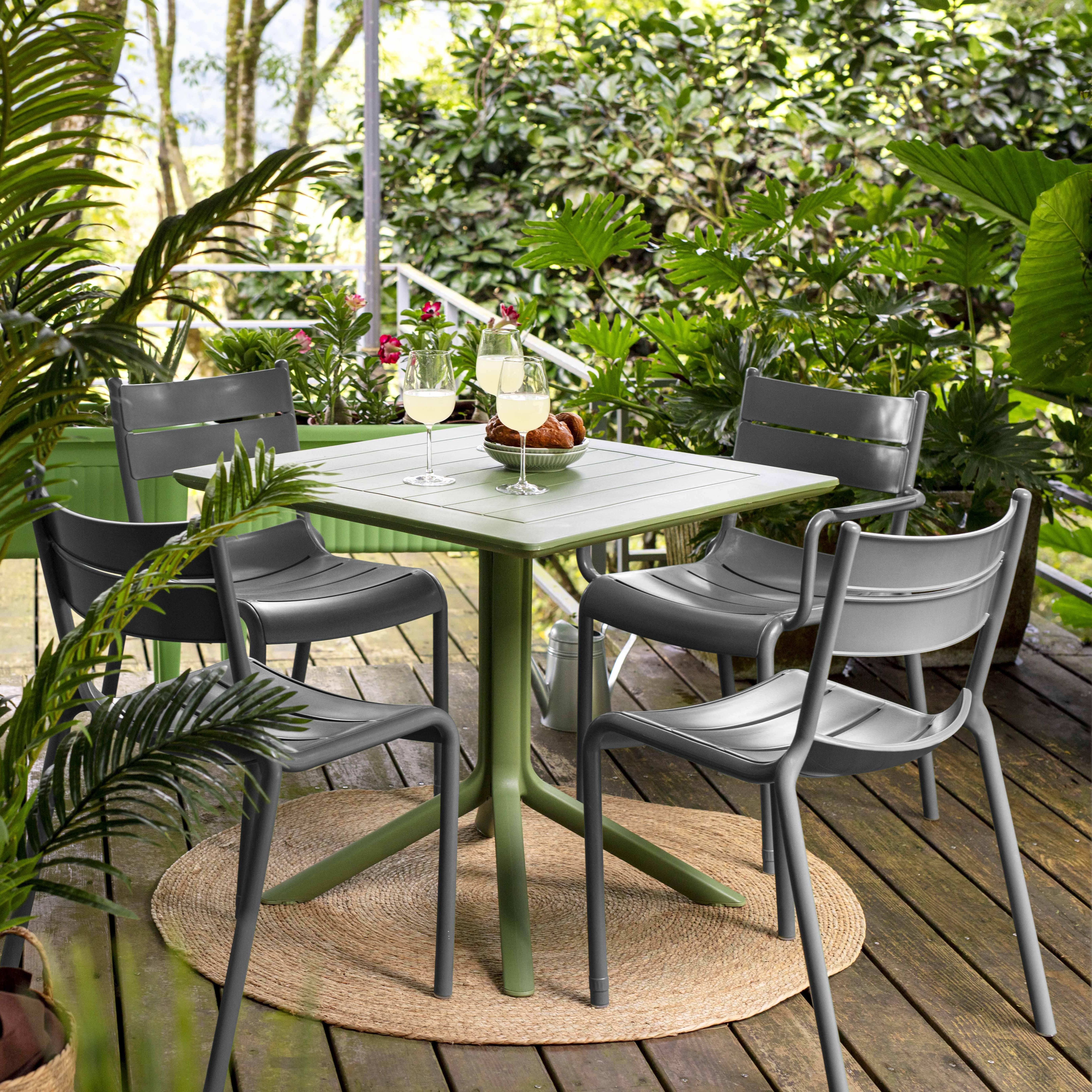 Lagoon Naples Outdoor Dining Chair (Set of 2), Dark Gray, large
