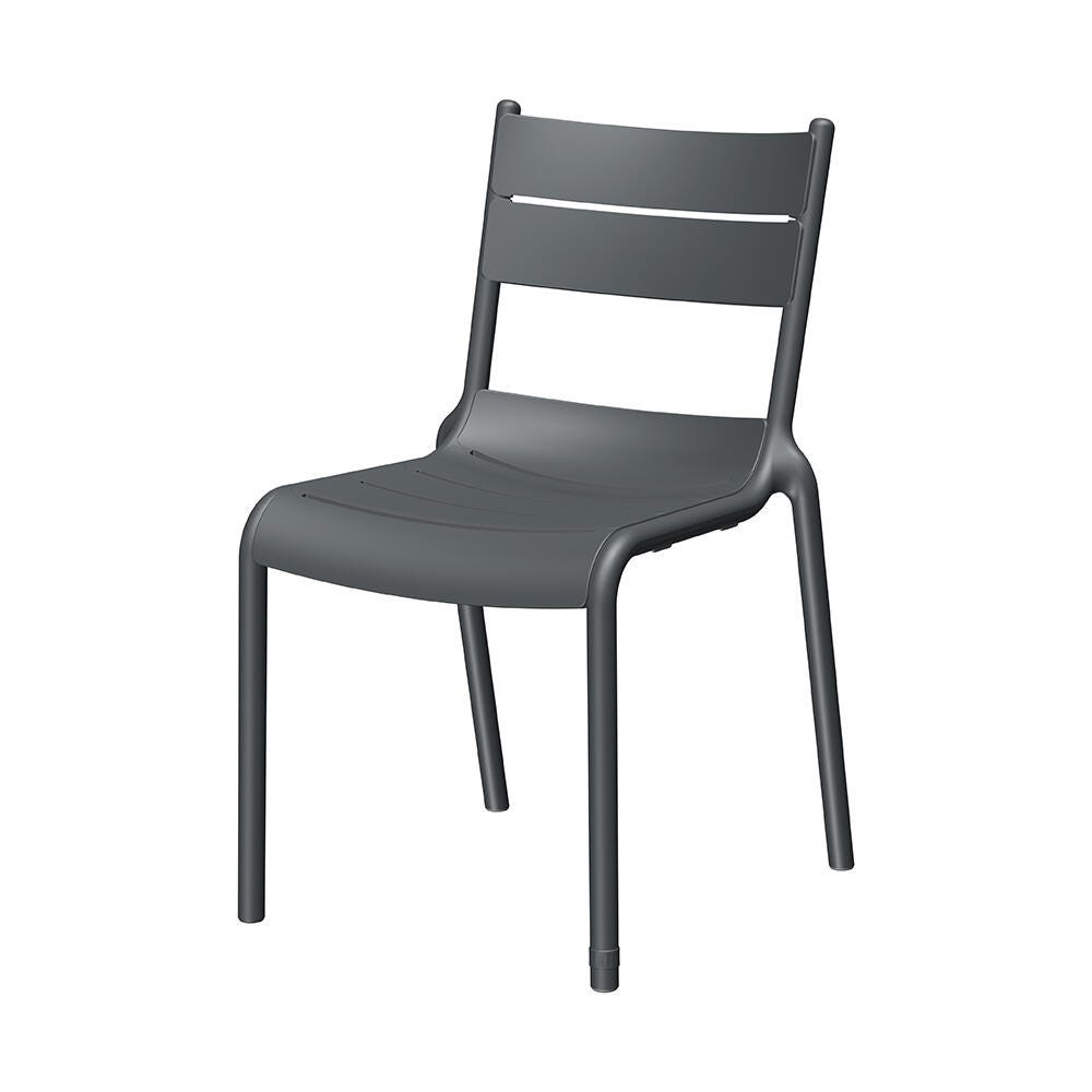 Lagoon Naples Outdoor Dining Chair (Set of 2), Dark Gray, large