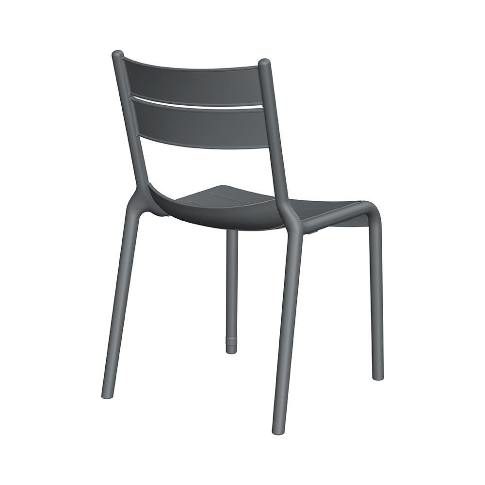 Lagoon Naples Outdoor Dining Chair (Set of 2), Dark Gray, large