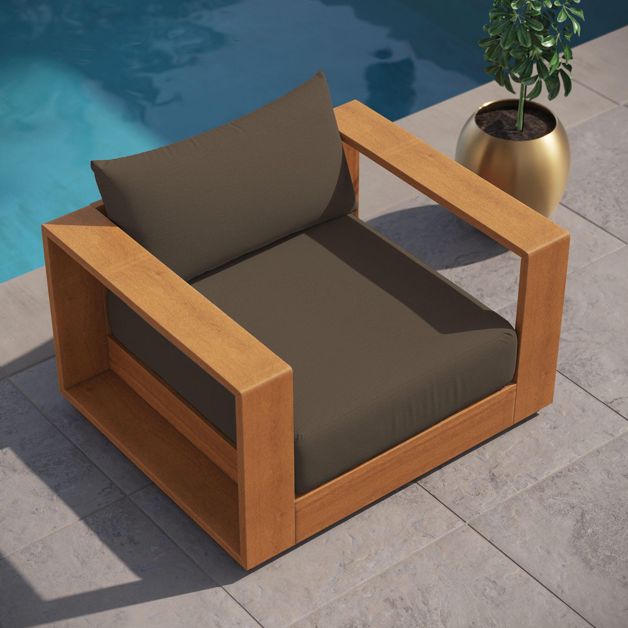 Modway Tahoe Outdoor Lounge Chair, , large