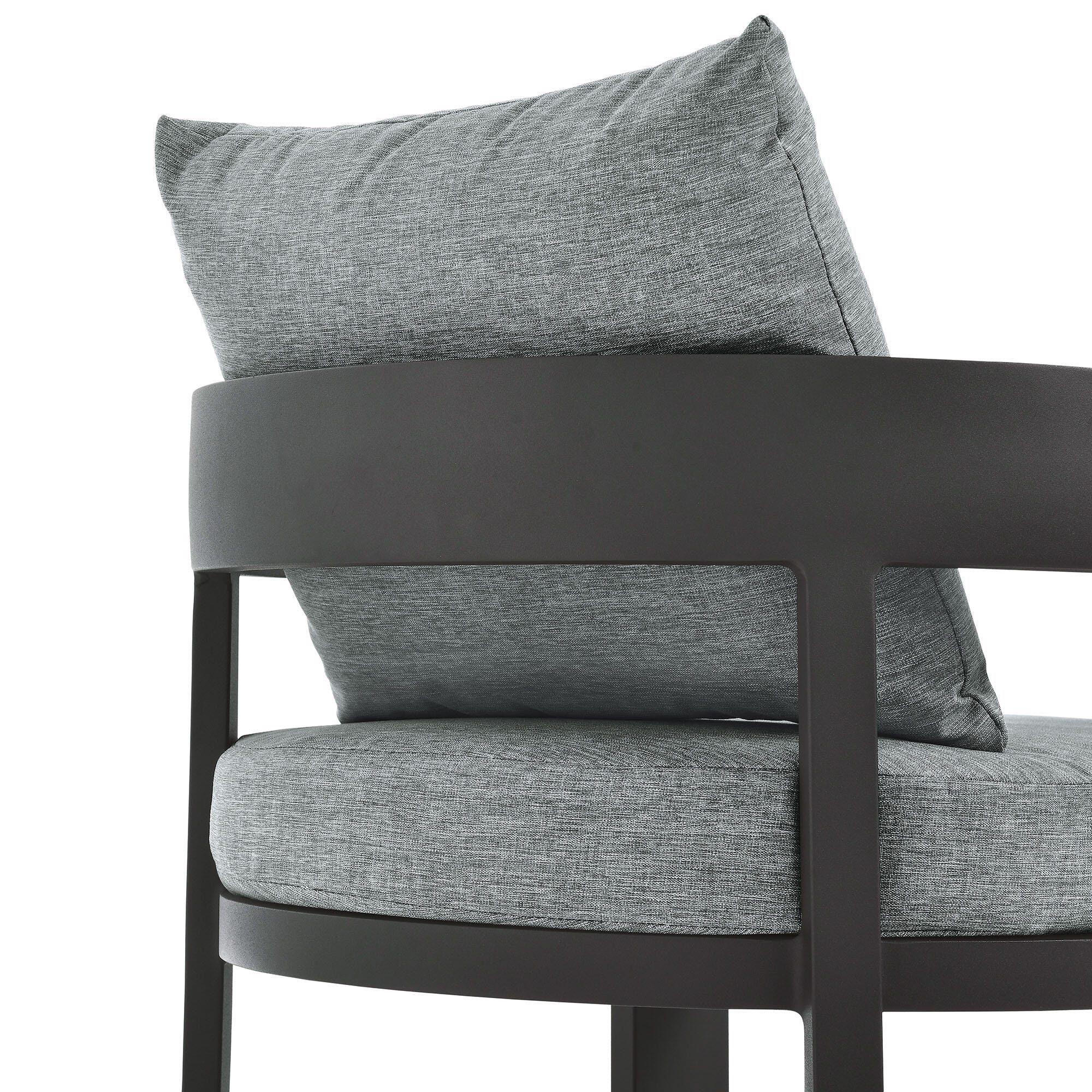 Modway Tahoe Outdoor Dining Chair, Gray/Gray, large