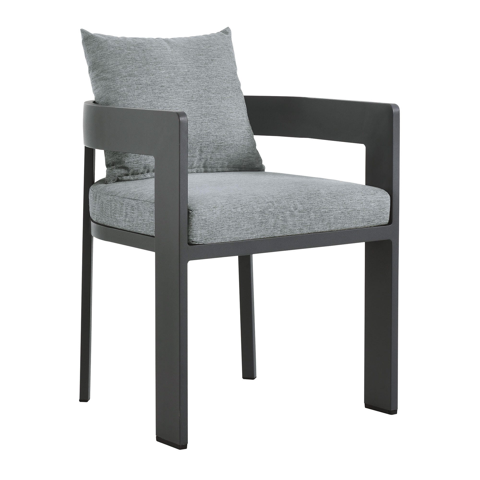 Modway Tahoe Outdoor Dining Chair, Gray/Gray, large