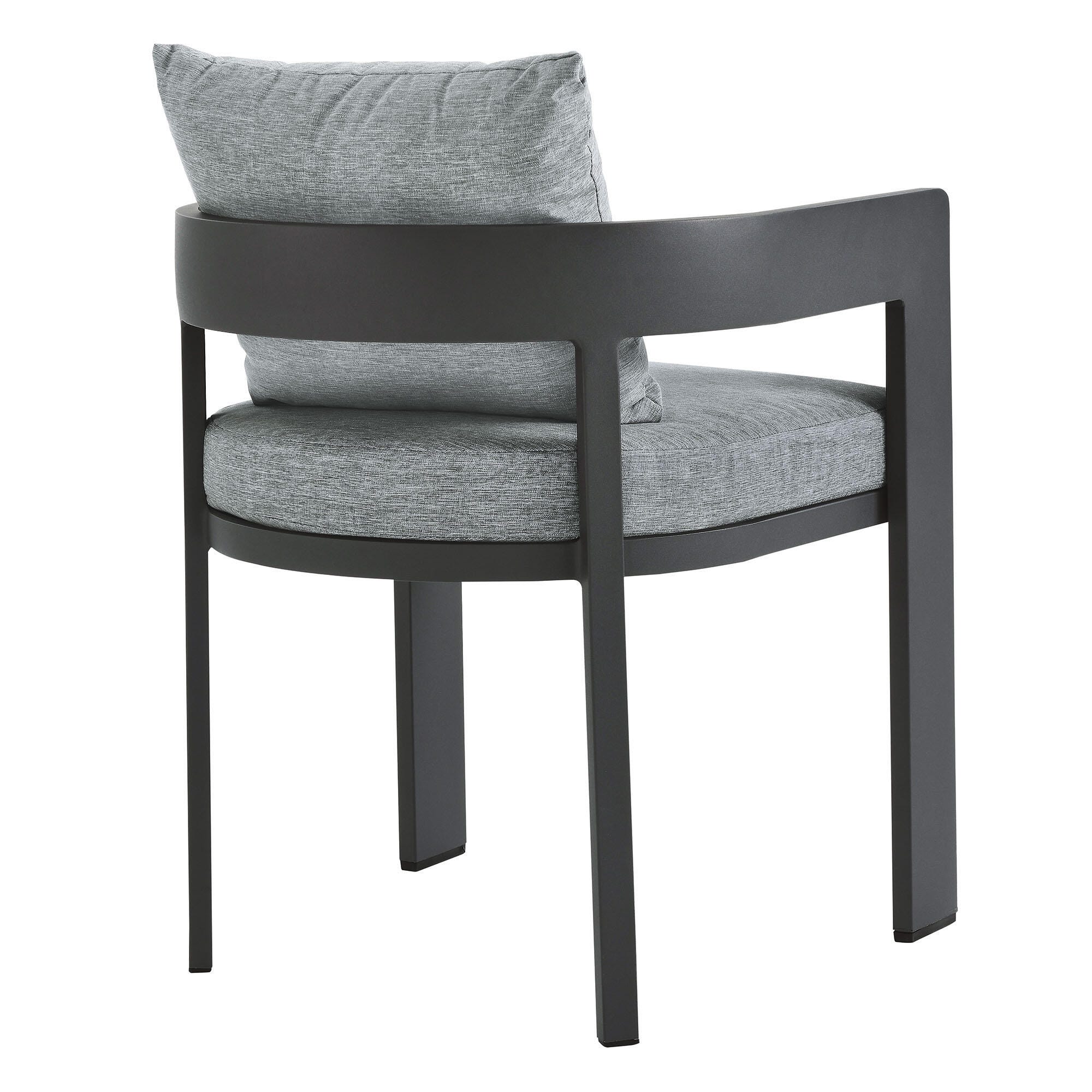 Modway Tahoe Outdoor Dining Chair, Gray/Gray, large