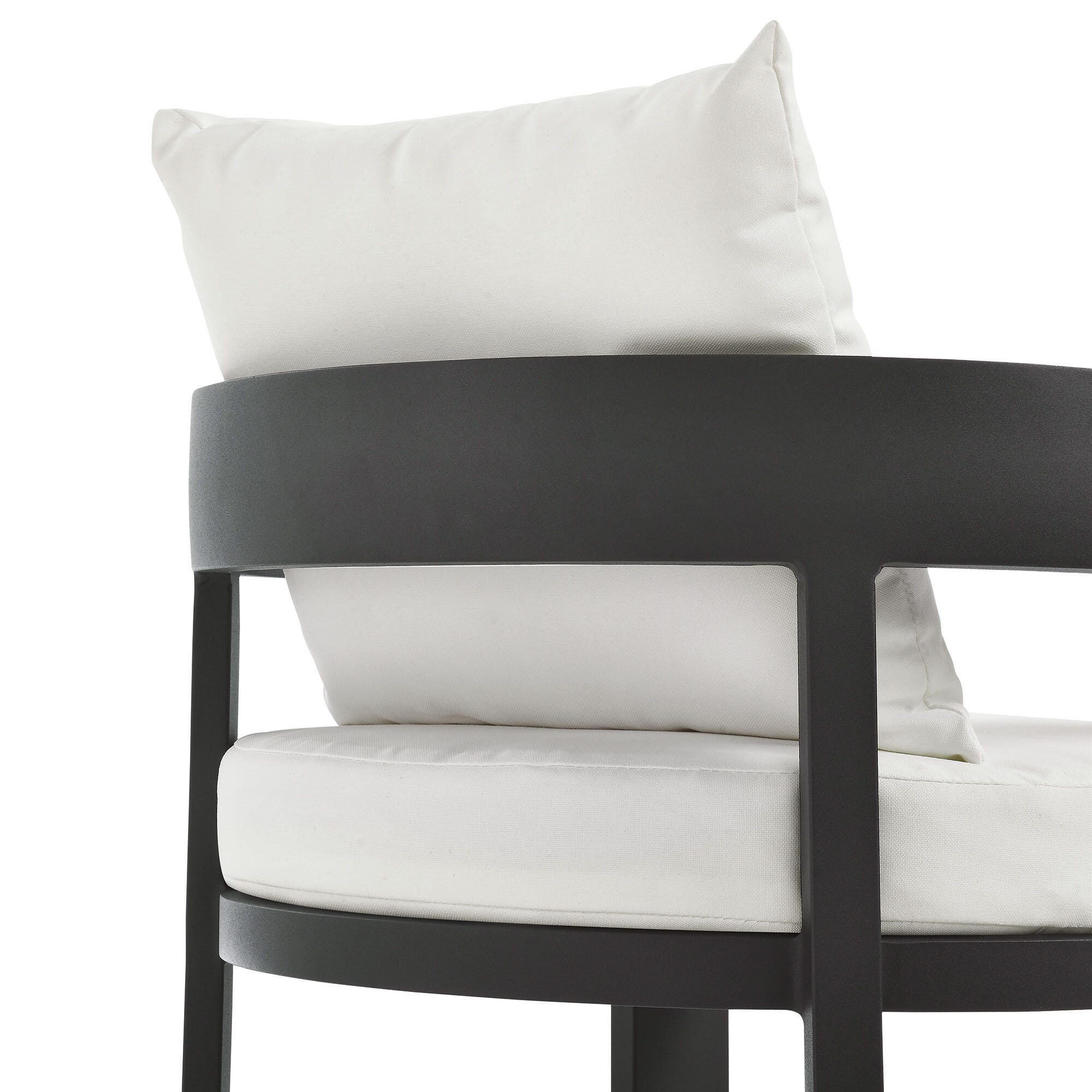Modway Tahoe Outdoor Dining Chair, Gray/White, large