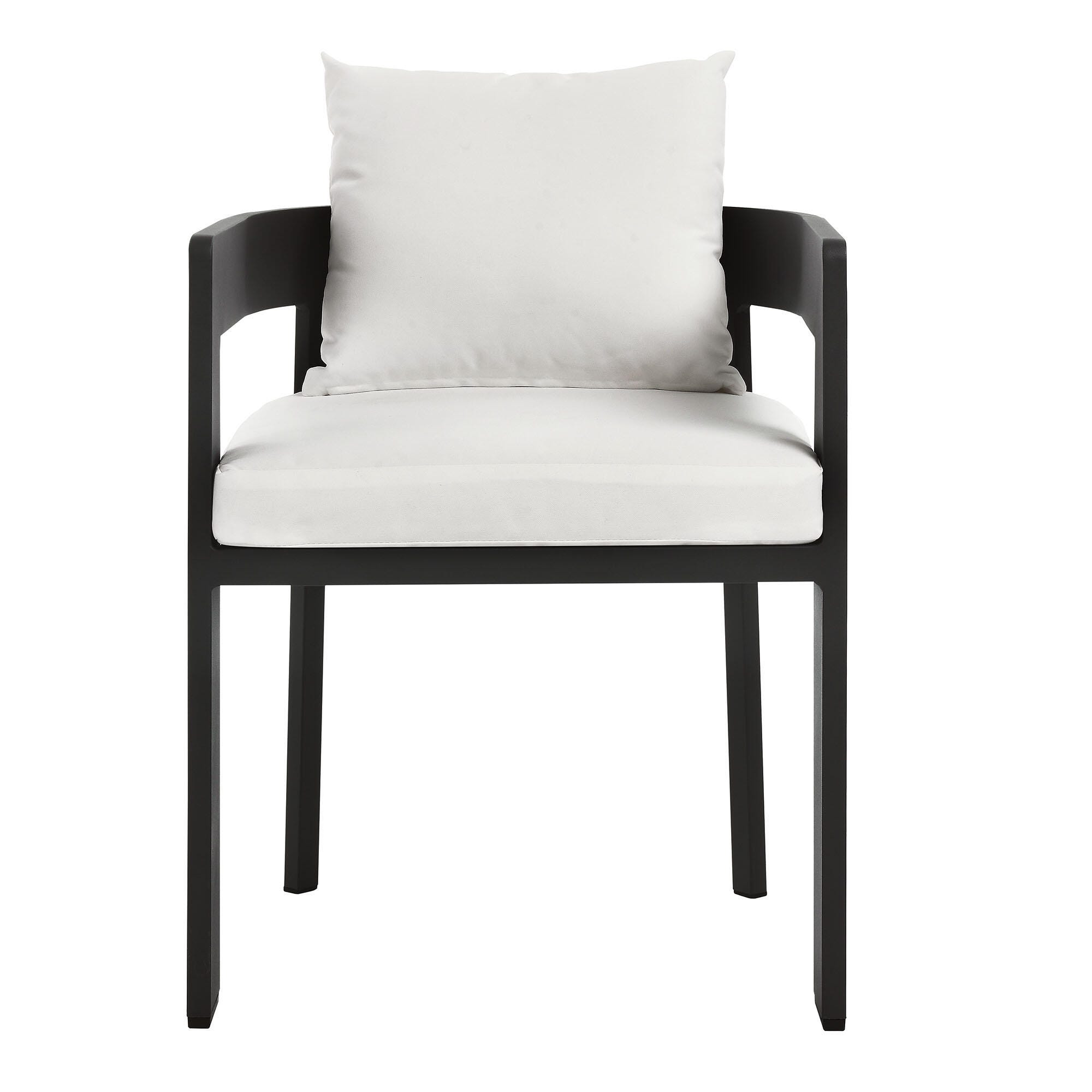 Modway Tahoe Outdoor Dining Chair, Gray/White, large