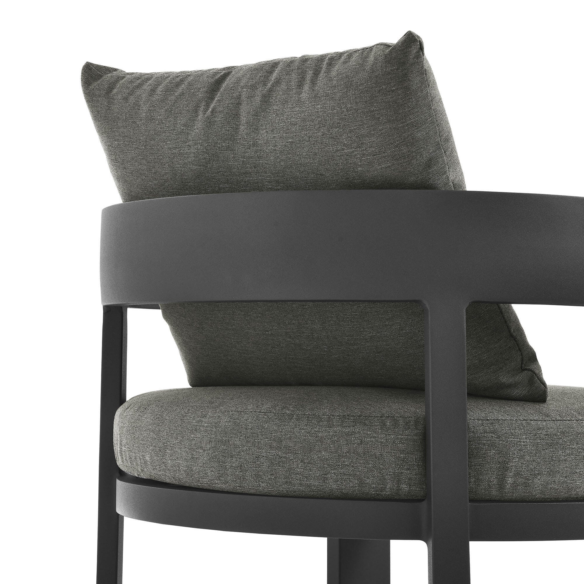 Modway Tahoe Outdoor Dining Chair, Gray/Charcoal, large