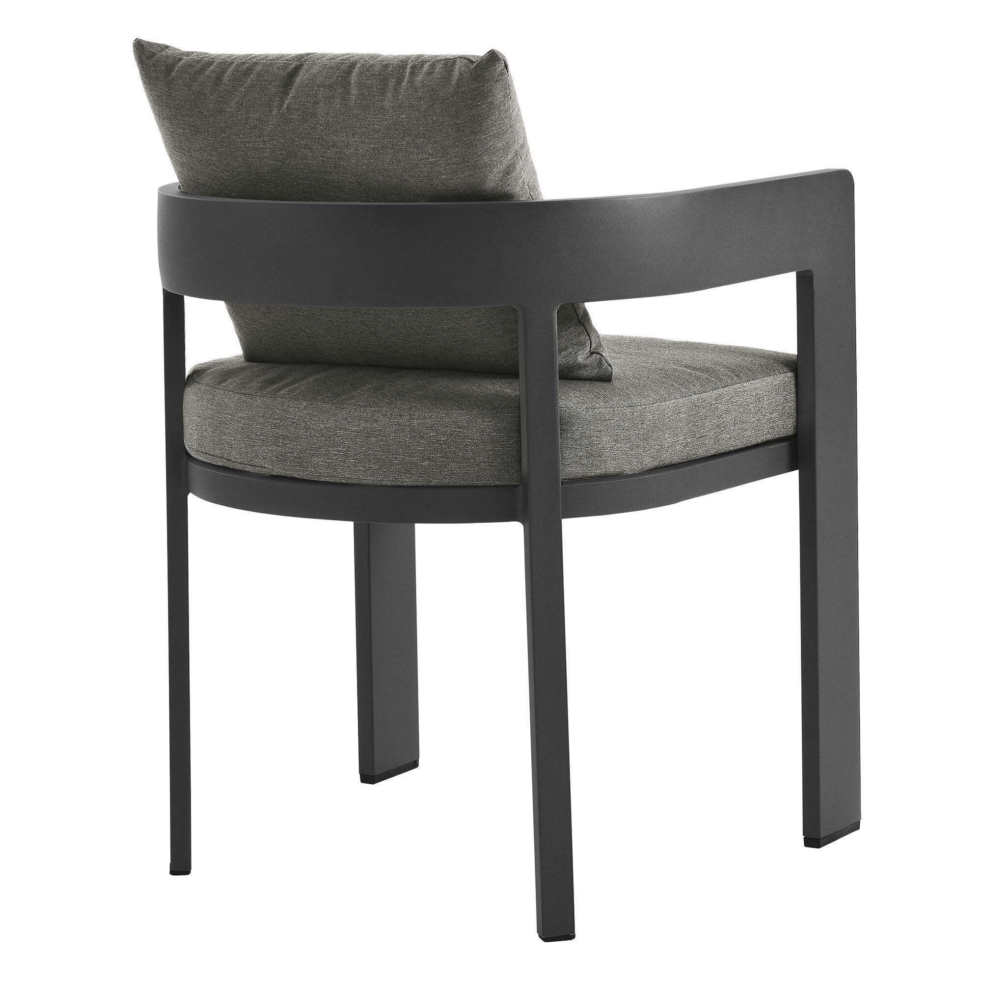 Modway Tahoe Outdoor Dining Chair, Gray/Charcoal, large