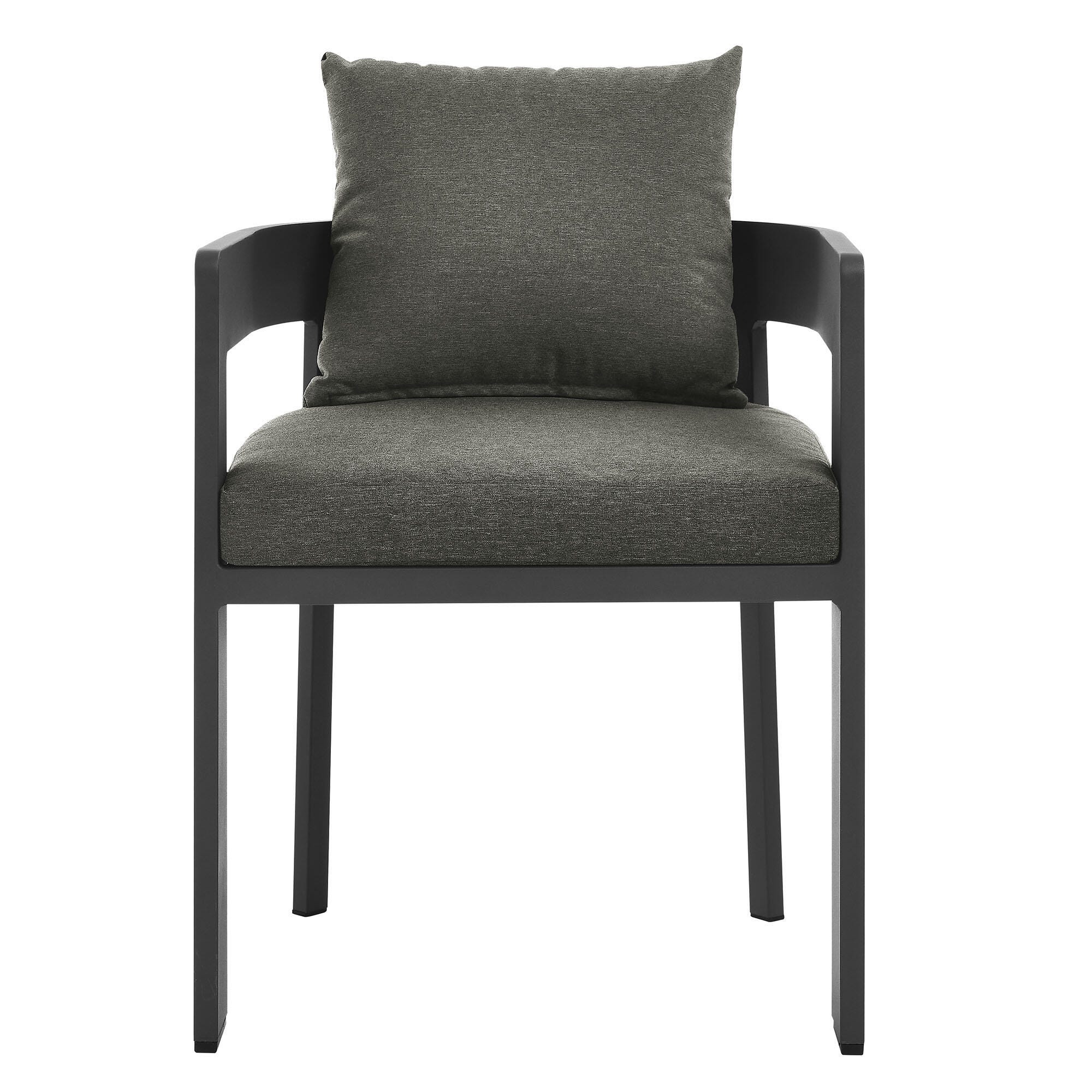 Modway Tahoe Outdoor Dining Chair, Gray/Charcoal, large