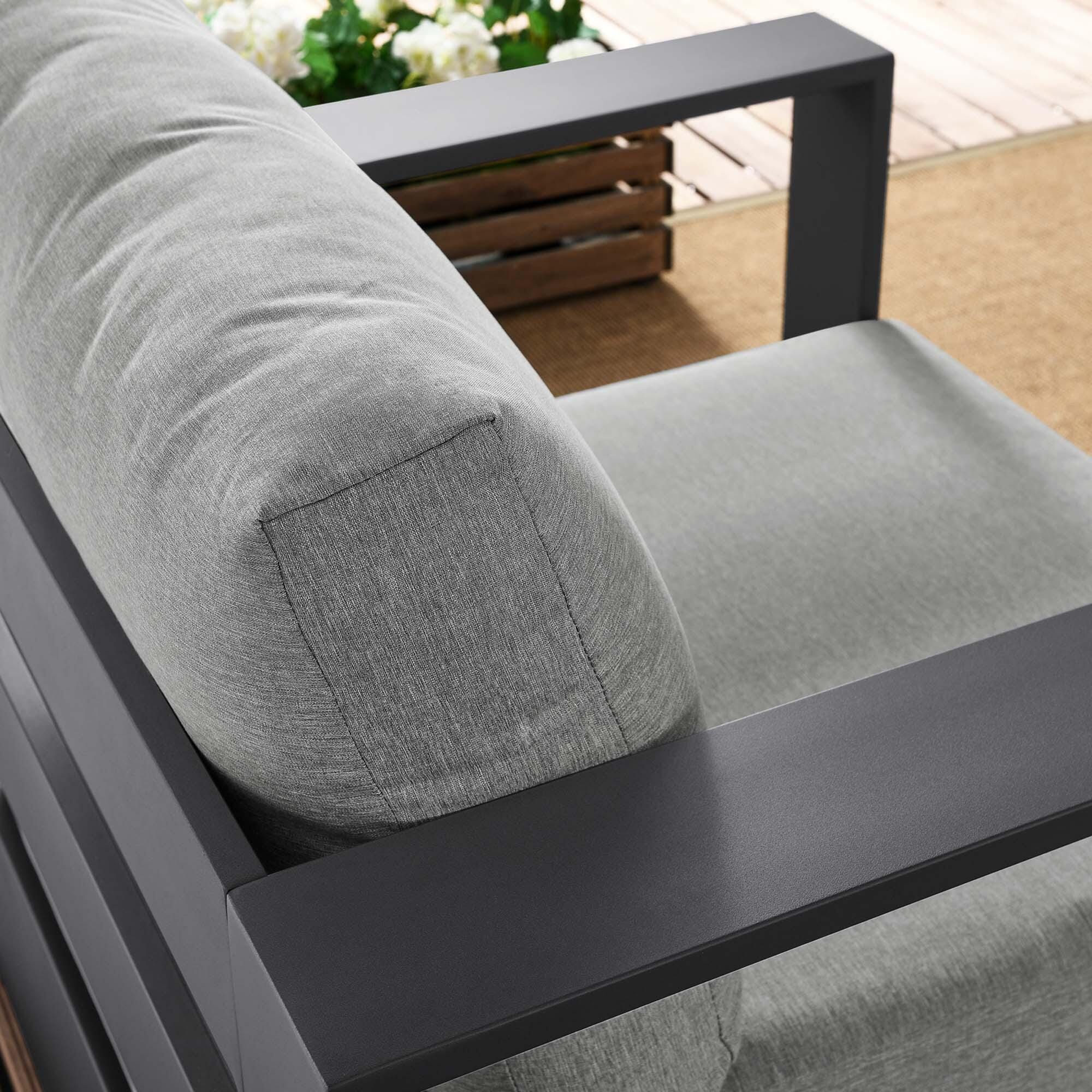 Modway Tahoe Outdoor Armchair, Gray, large