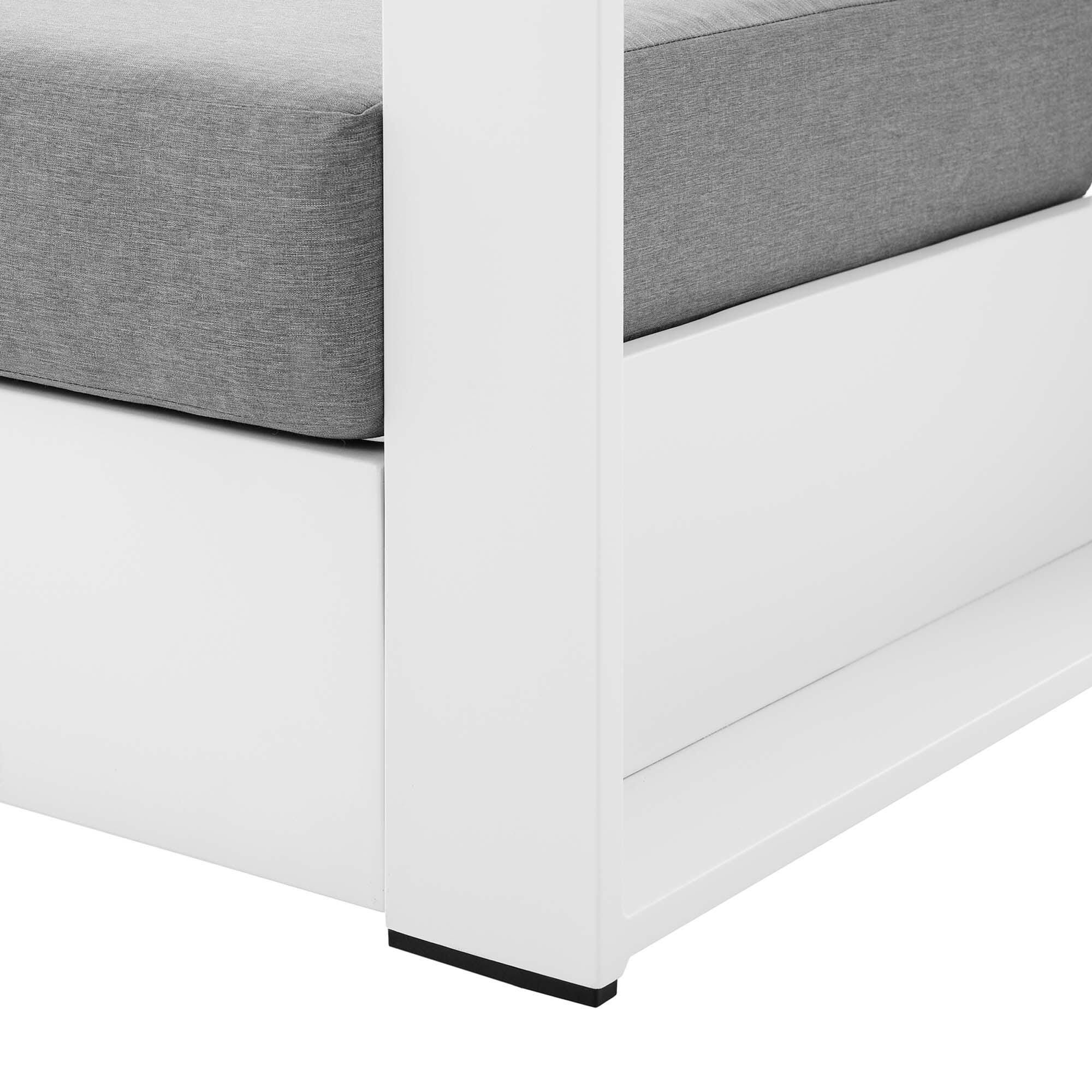 Modway Tahoe Outdoor Armchair, White/Gray, large