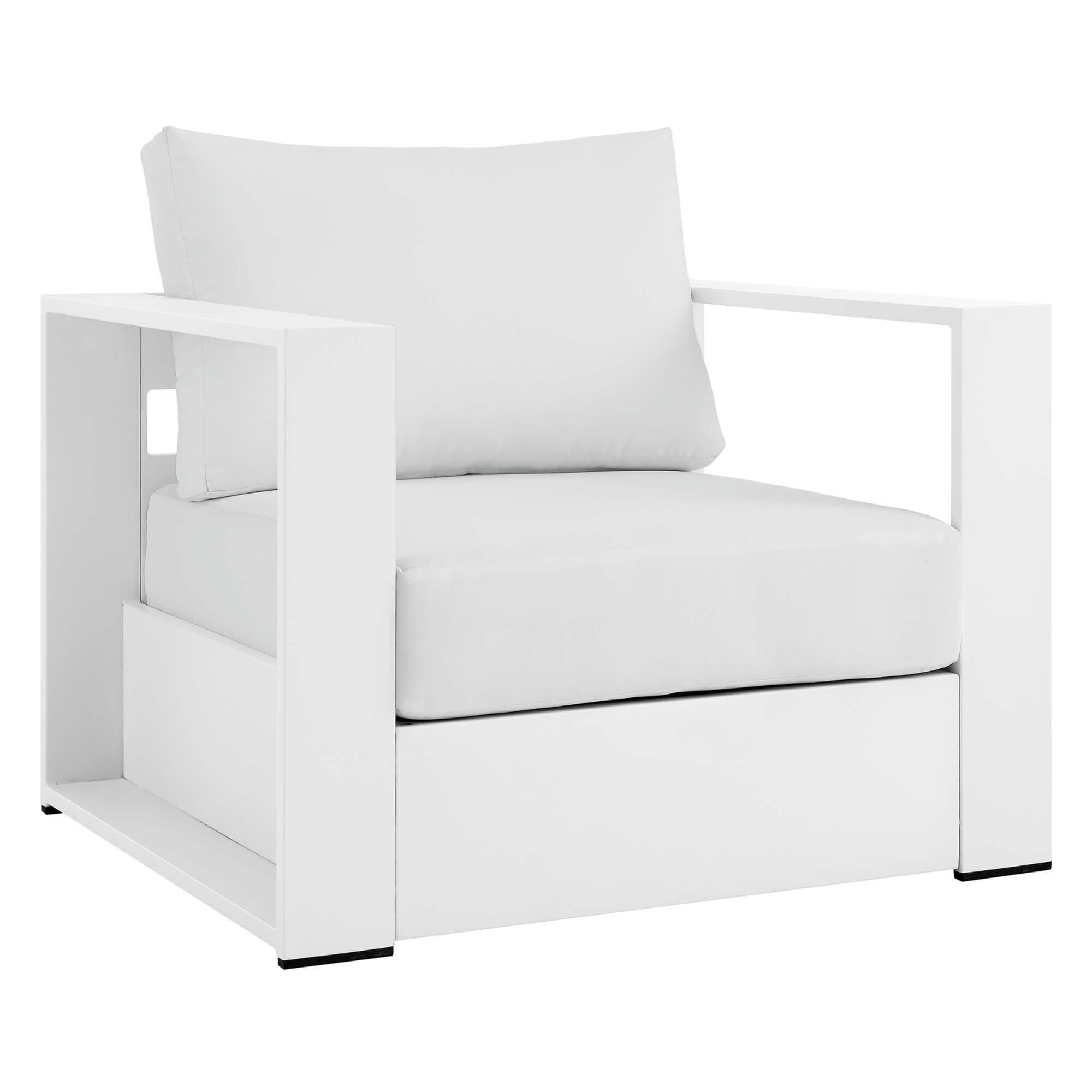 Modway Tahoe Outdoor Armchair, White, large