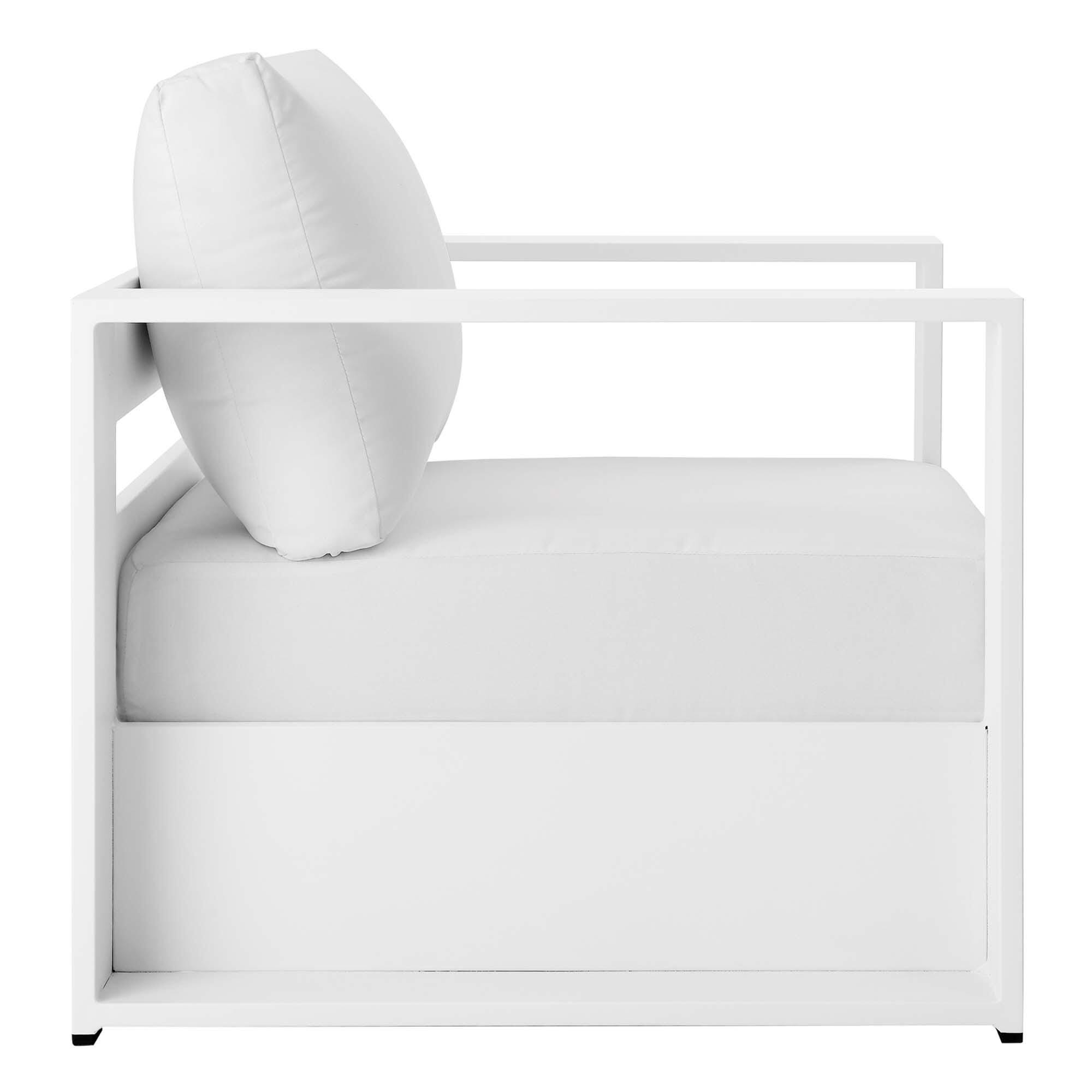 Modway Tahoe Outdoor Armchair, White, large