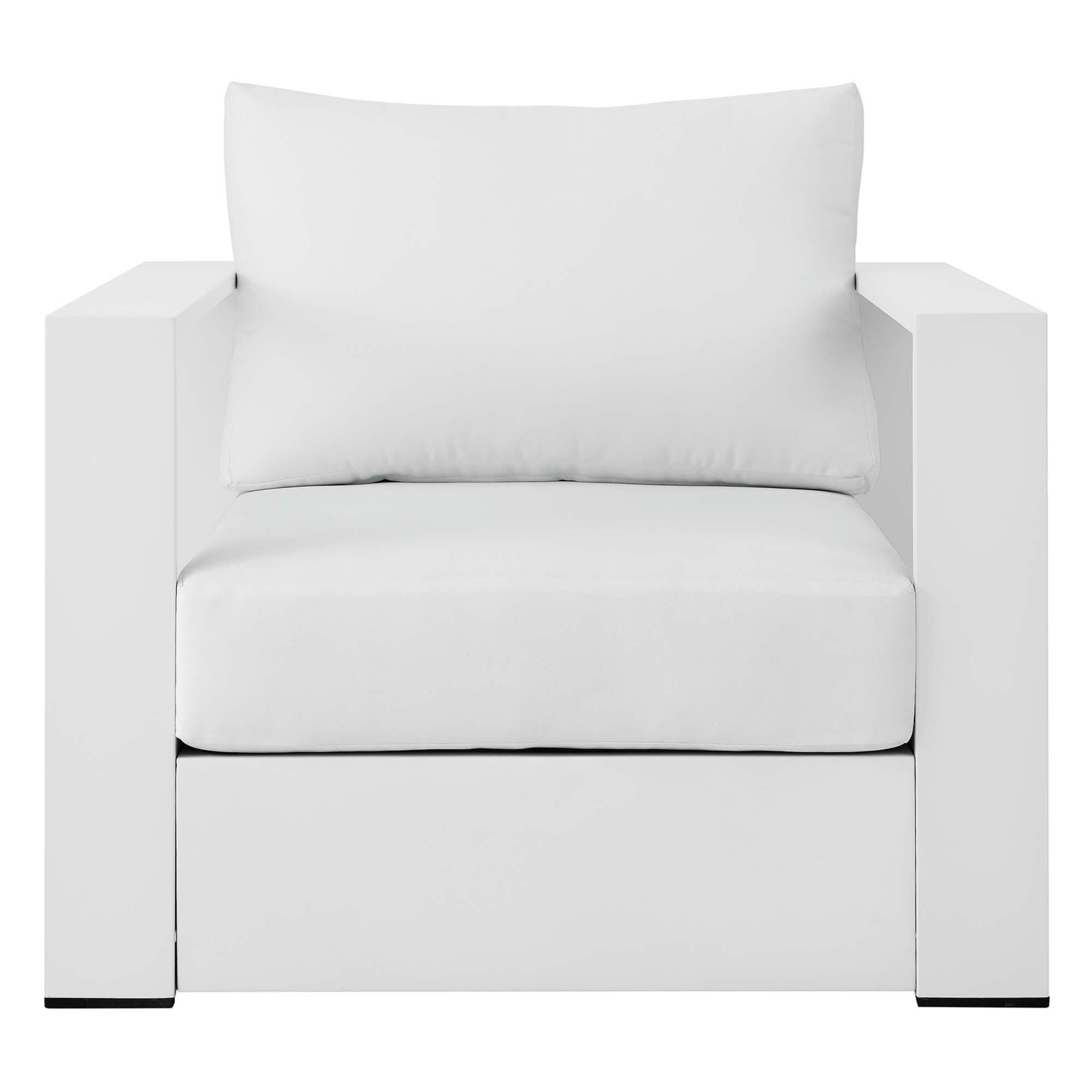 Modway Tahoe Outdoor Armchair, White, large