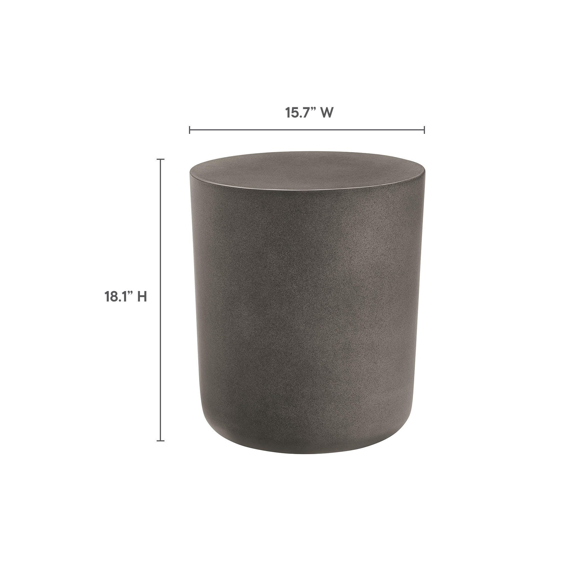 Modway Brion Outdoor Stool, Gray, large