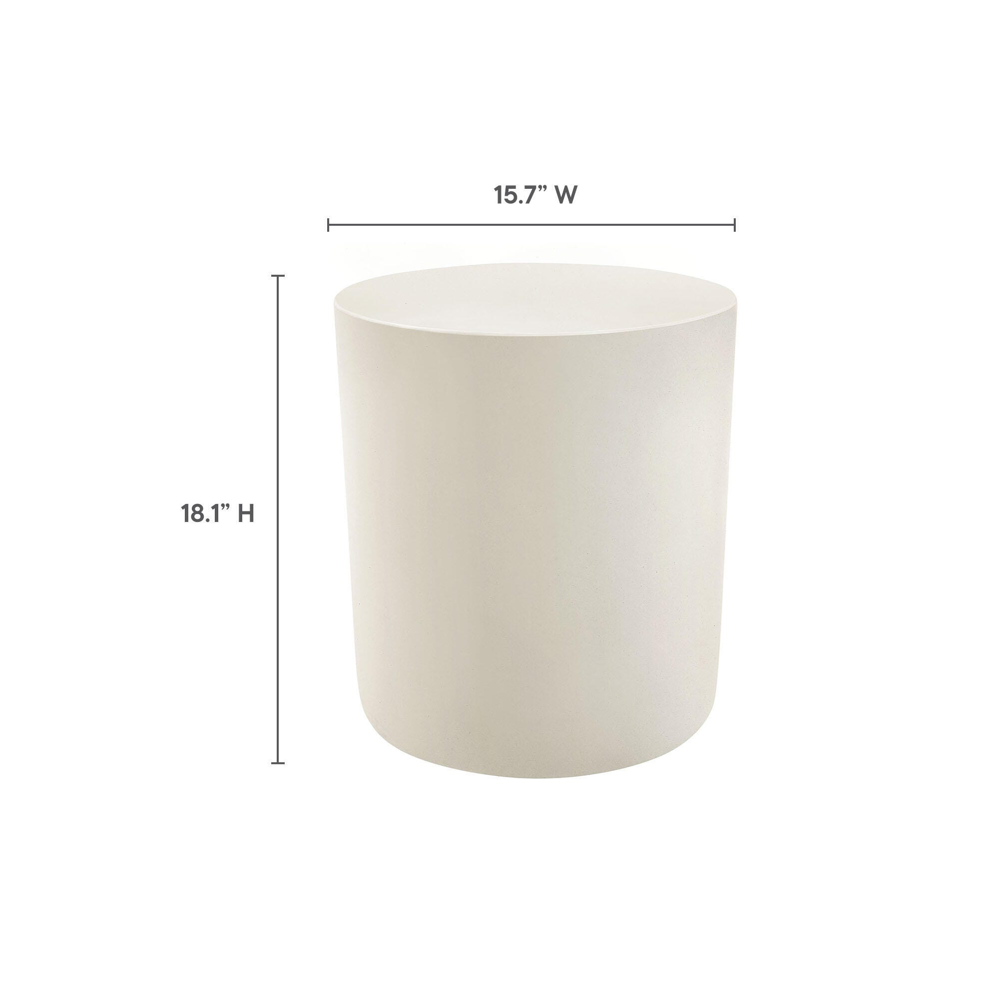 Modway Brion Outdoor Stool, White, large