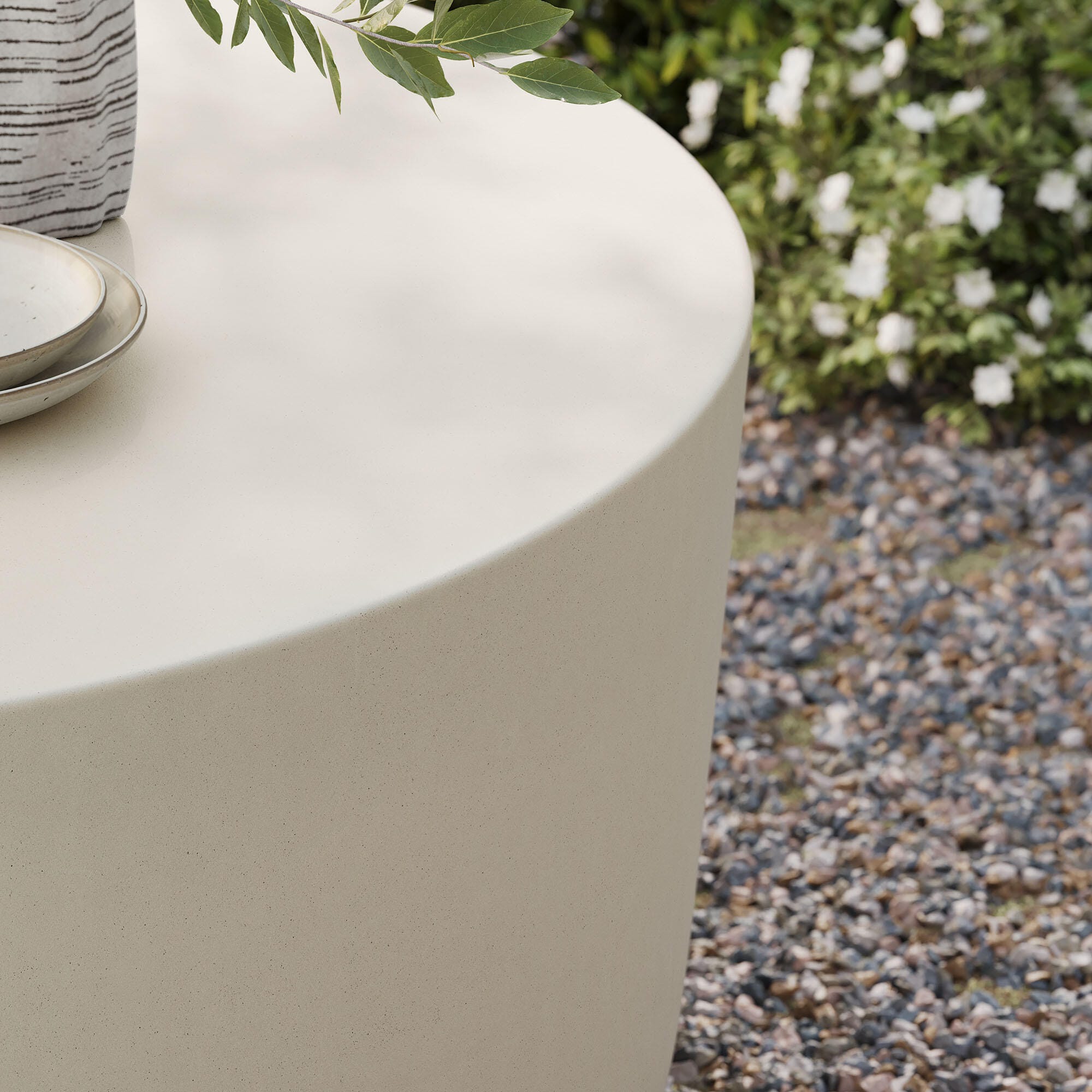 Modway Brion Outdoor Coffee Table, White, large